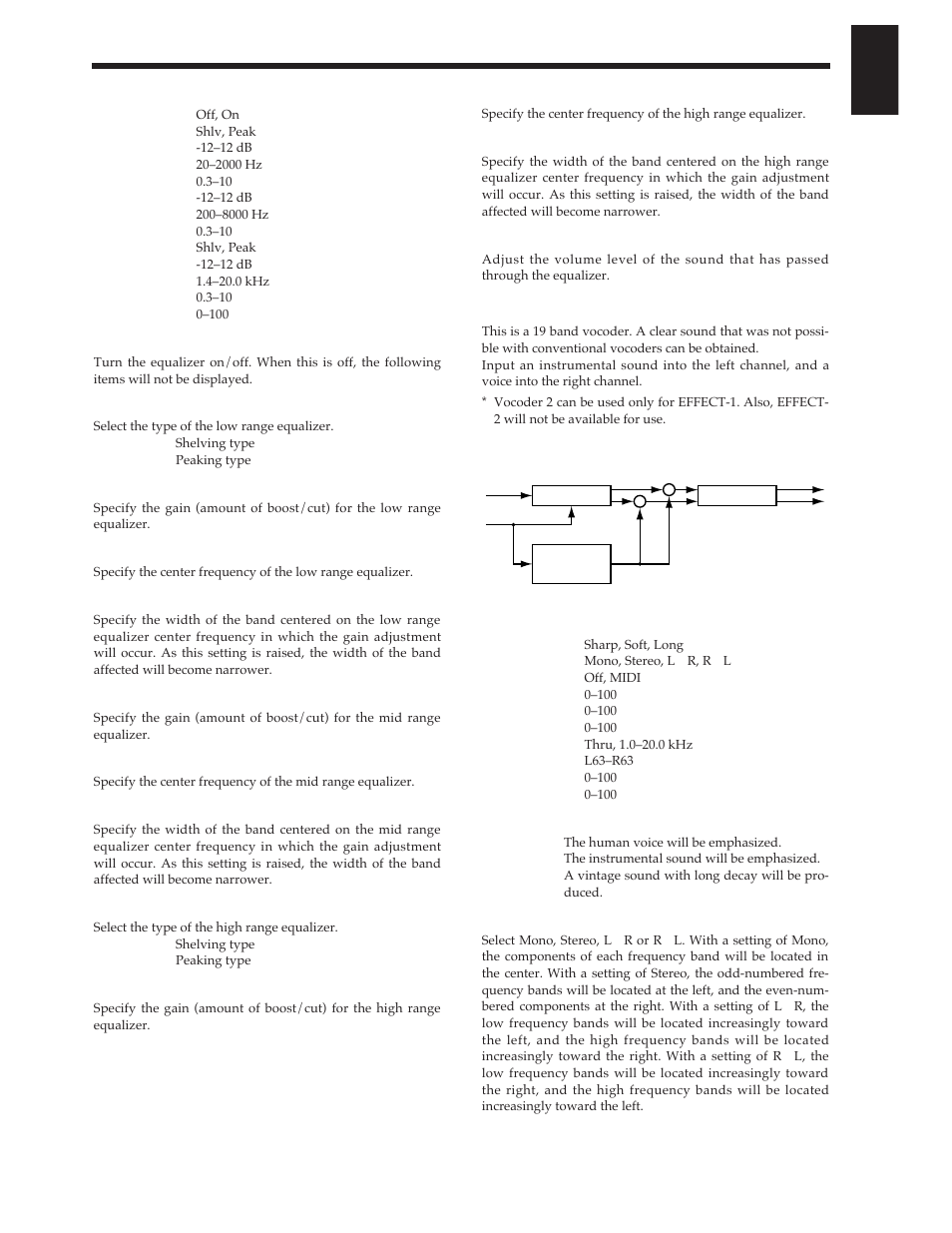 Vocoder 2 | Roland Vs-880 User Manual | Page 29 / 154