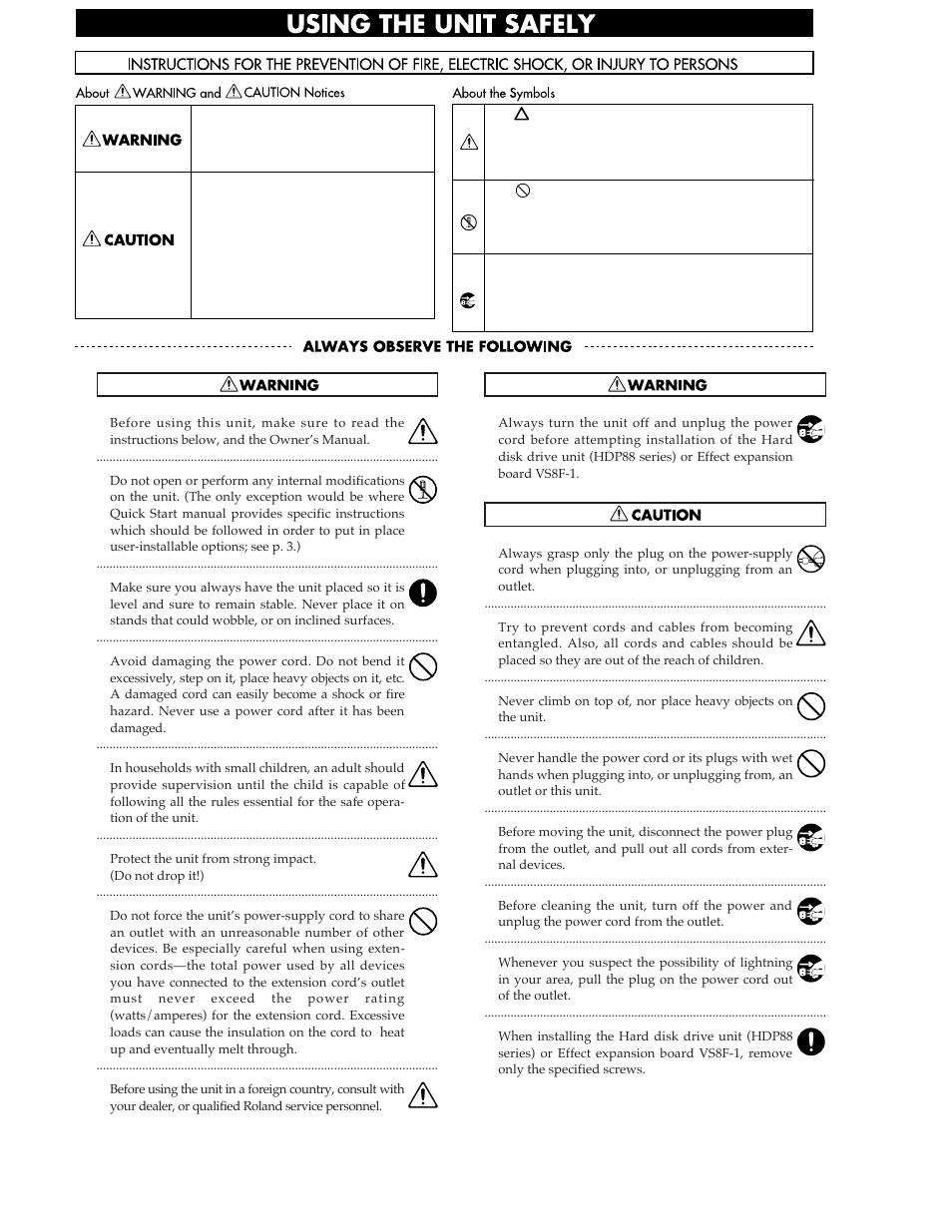 Roland Vs-880 User Manual | Page 3 / 154