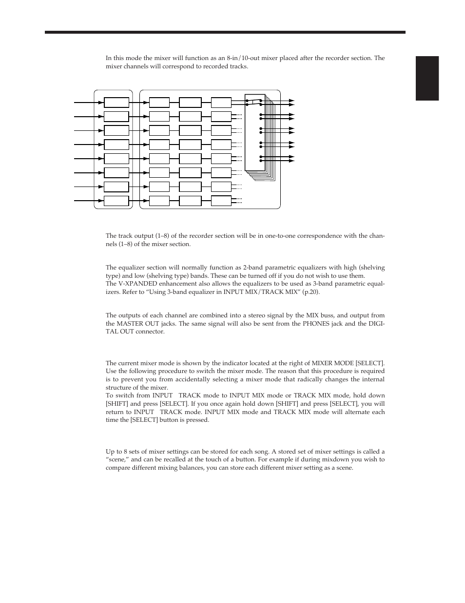 Switching the mixer mode | Roland Vs-880 User Manual | Page 51 / 154