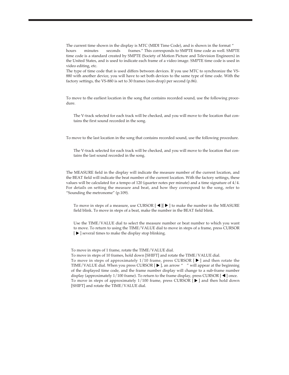 Changing the current time | Roland Vs-880 User Manual | Page 56 / 154