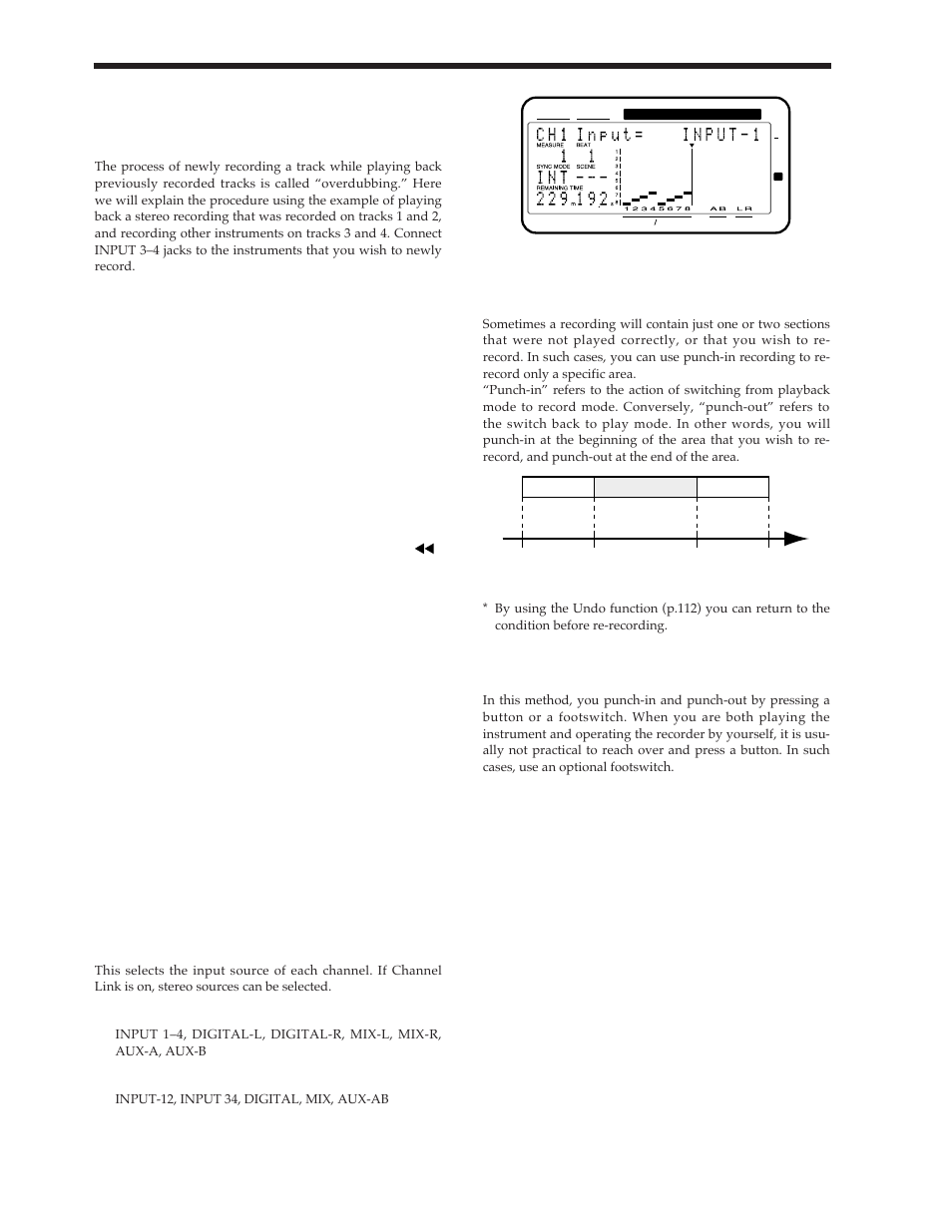 Re-recording only your mistakes (punch-in/out), Re-recording manually (manual punch-in) | Roland Vs-880 User Manual | Page 64 / 154