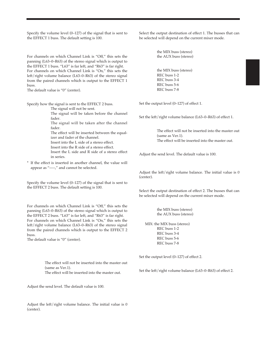 Master block settings | Roland Vs-880 User Manual | Page 71 / 154