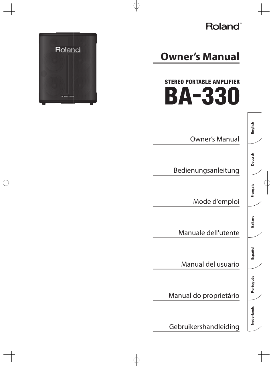 Roland BA-330 User Manual | 24 pages