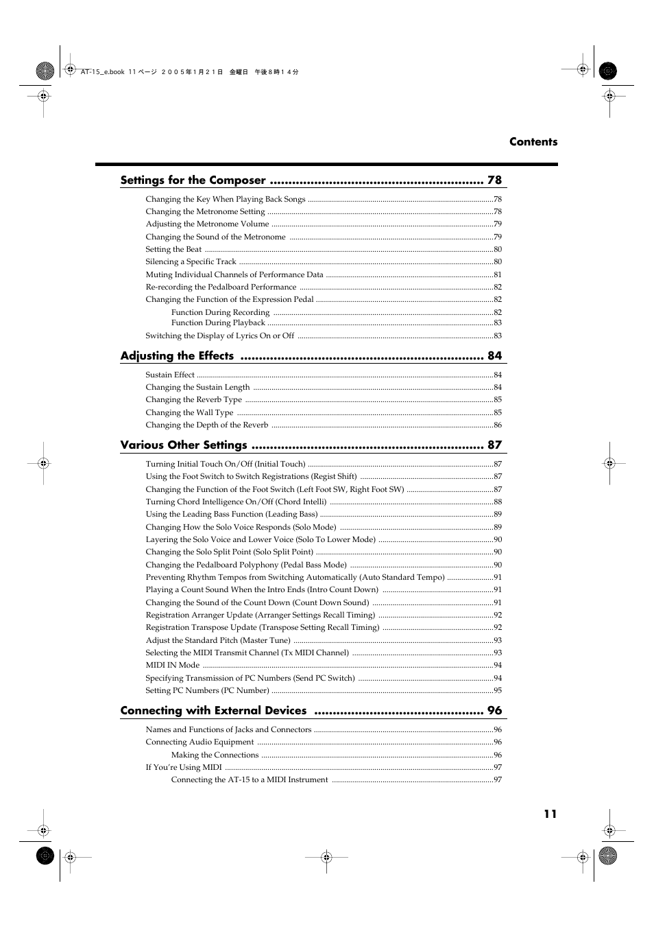 Roland AT15 User Manual | Page 11 / 120