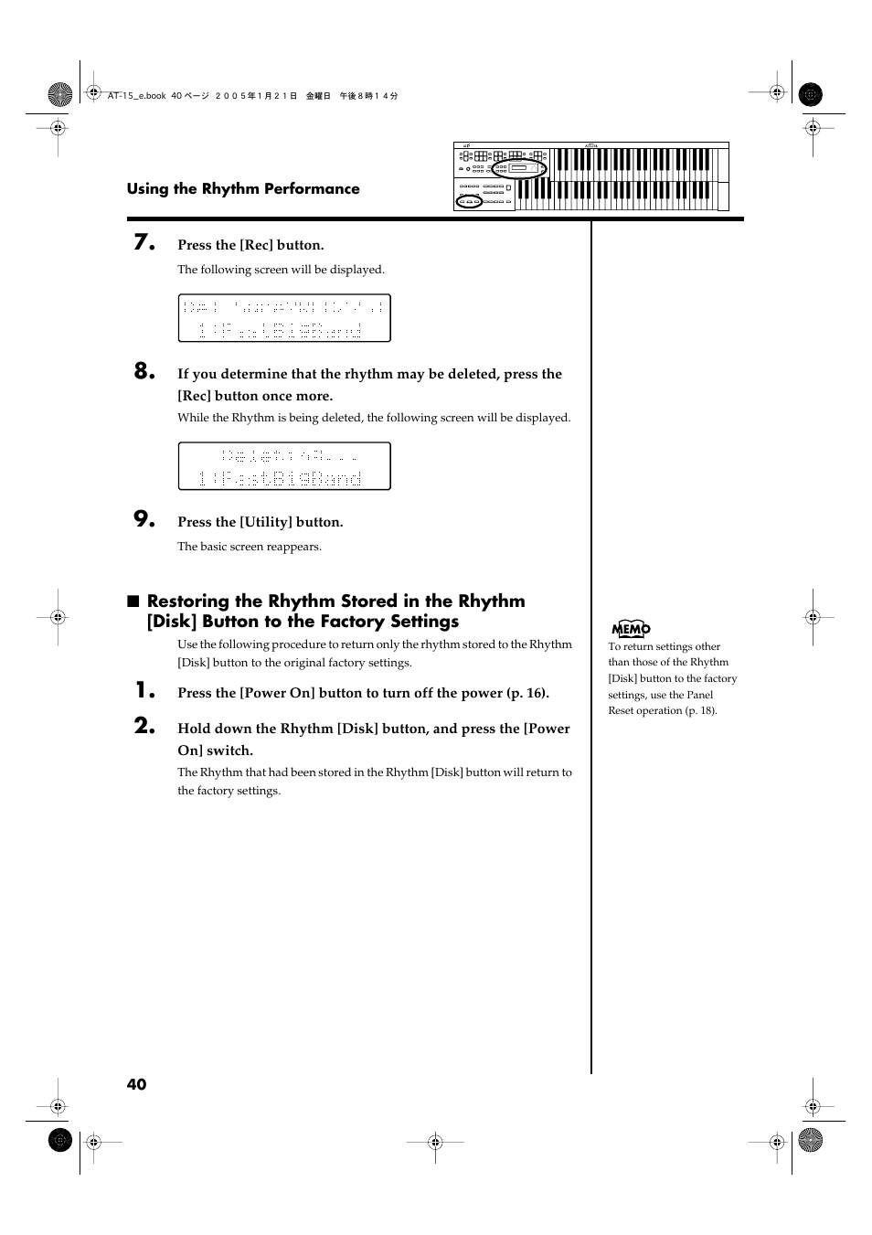 Roland AT15 User Manual | Page 40 / 120