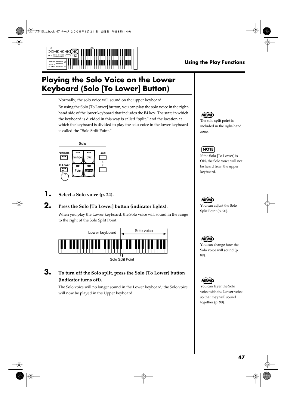 P. 47) | Roland AT15 User Manual | Page 47 / 120