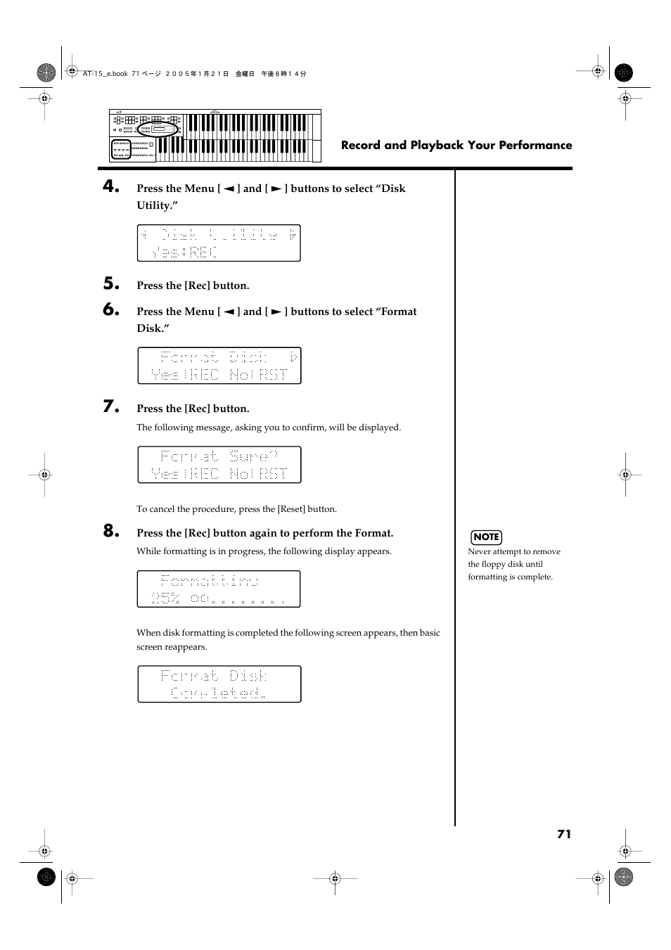 Roland AT15 User Manual | Page 71 / 120