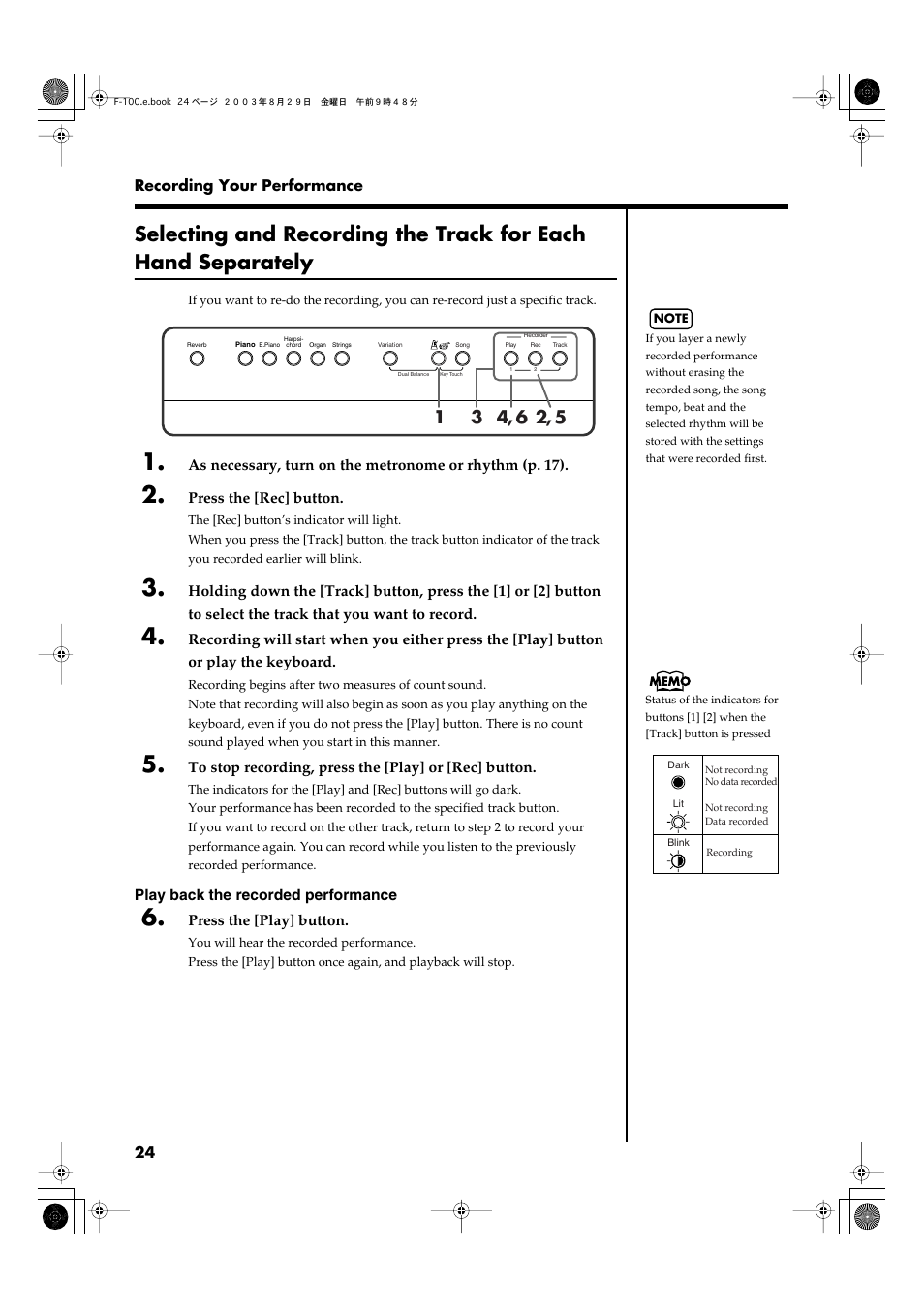 Roland F-100 User Manual | Page 24 / 44