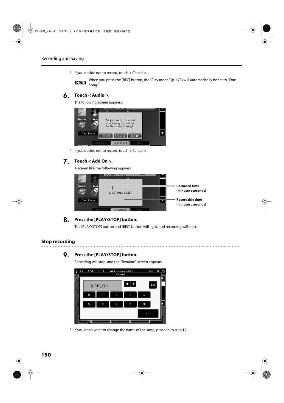 Roland RK-300 User Manual | Page 150 / 228