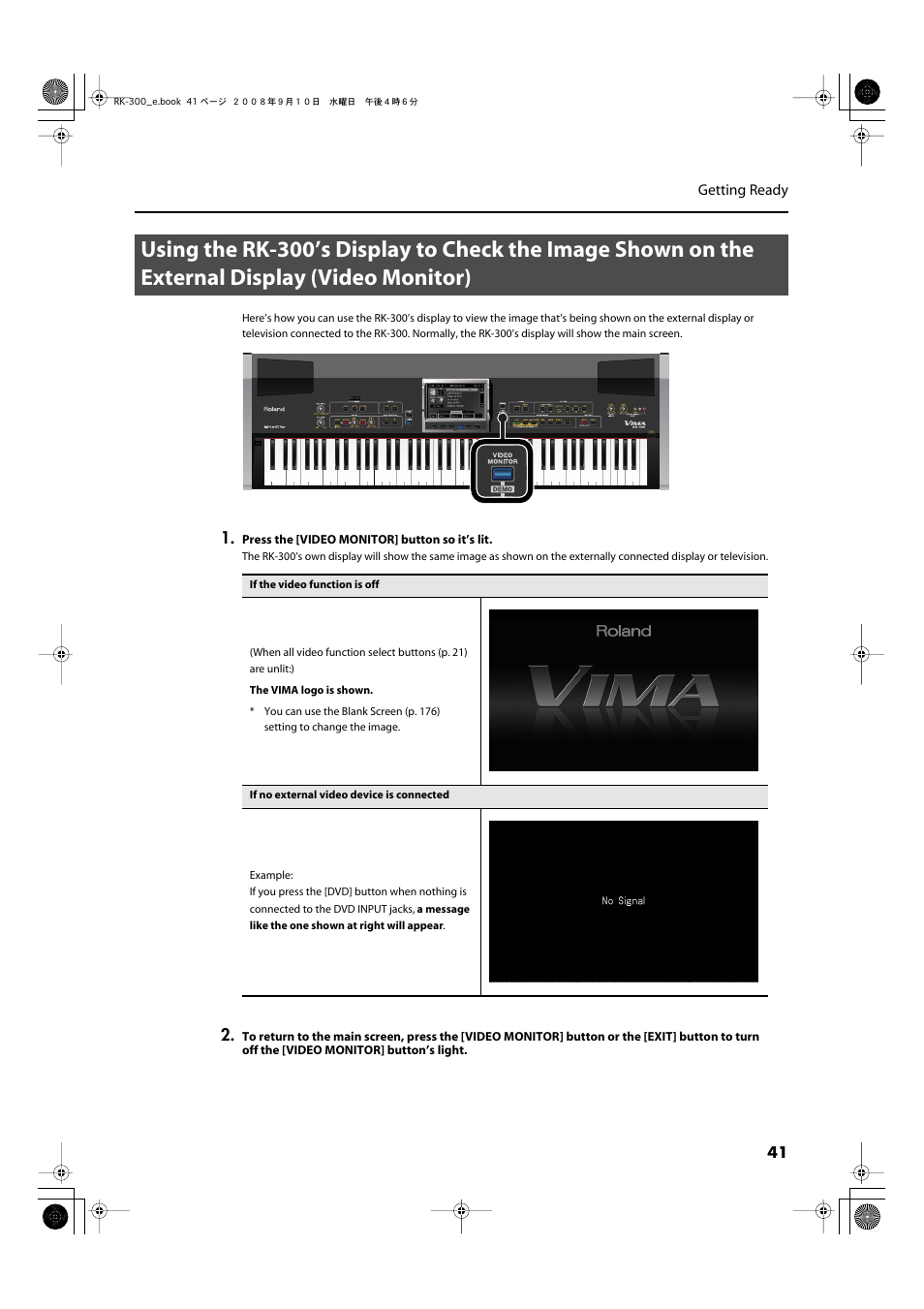 Display (p. 41) | Roland RK-300 User Manual | Page 41 / 228