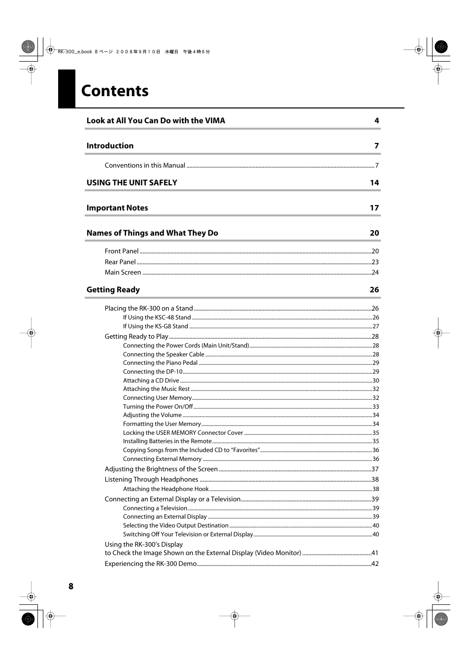 Roland RK-300 User Manual | Page 8 / 228