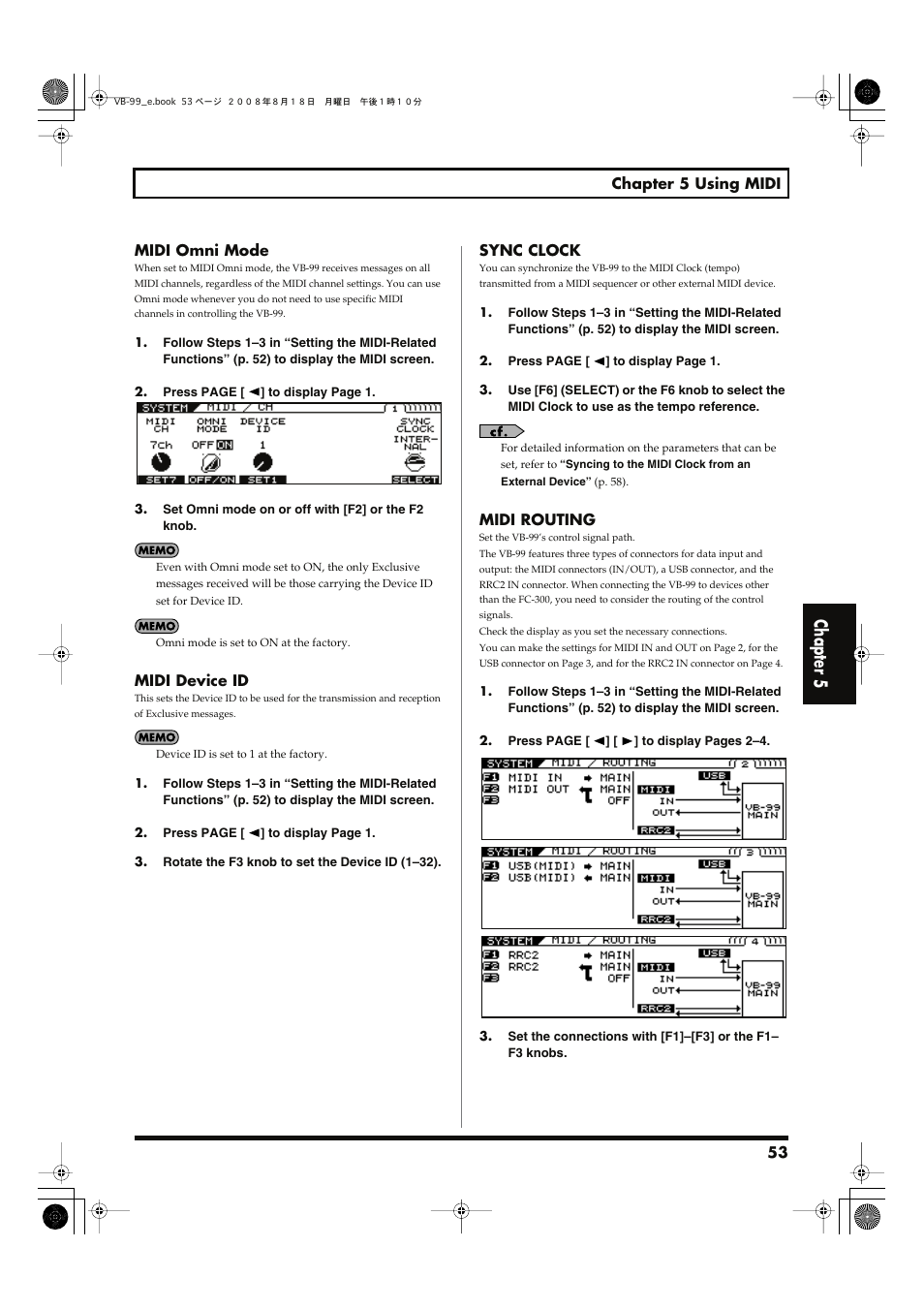 Chapter 5 | Roland V-Bass VB-99 User Manual | Page 53 / 184