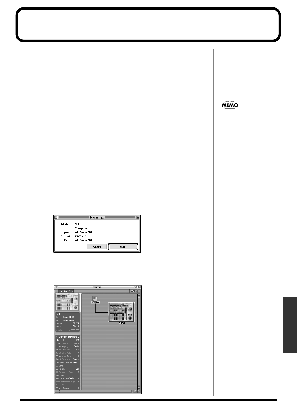 Controlling logic rpc pro, Making the si-24 settings, Making logic rpc pro settings | Roland SI-24 User Manual | Page 31 / 52