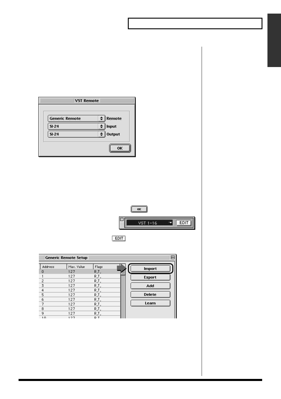 Making cubase settings, 43 controlling cubase vst (version 5.0 or later) | Roland SI-24 User Manual | Page 43 / 52