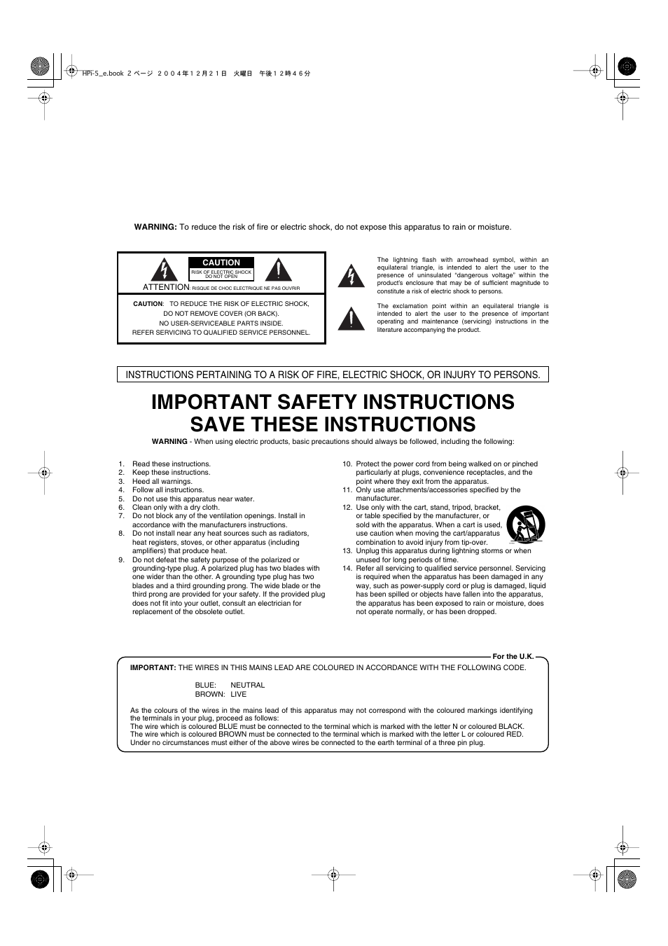 Roland HPi-5 User Manual | Page 2 / 68