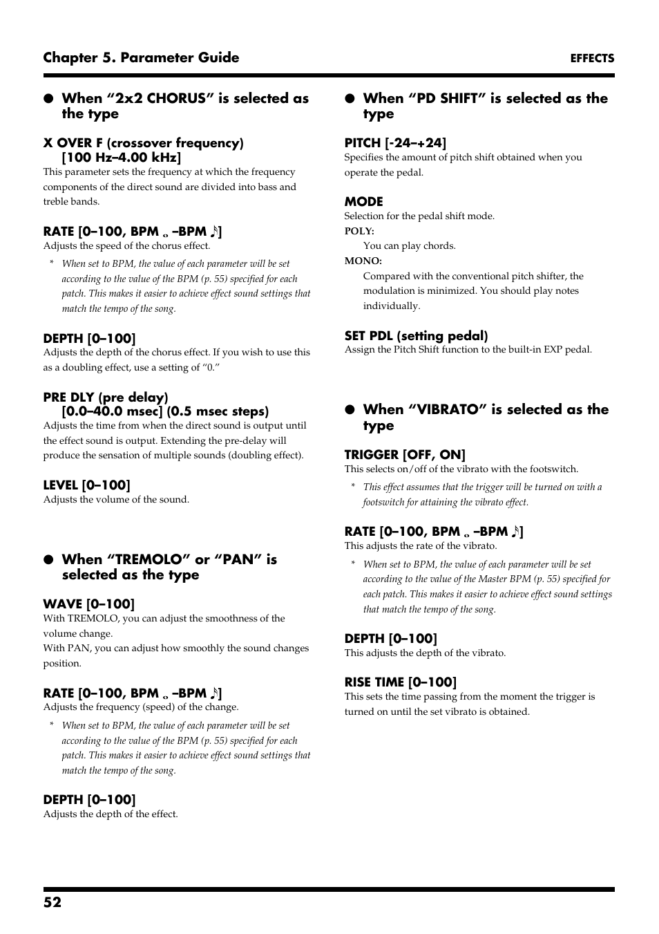 Roland VG-88 User Manual | Page 52 / 84