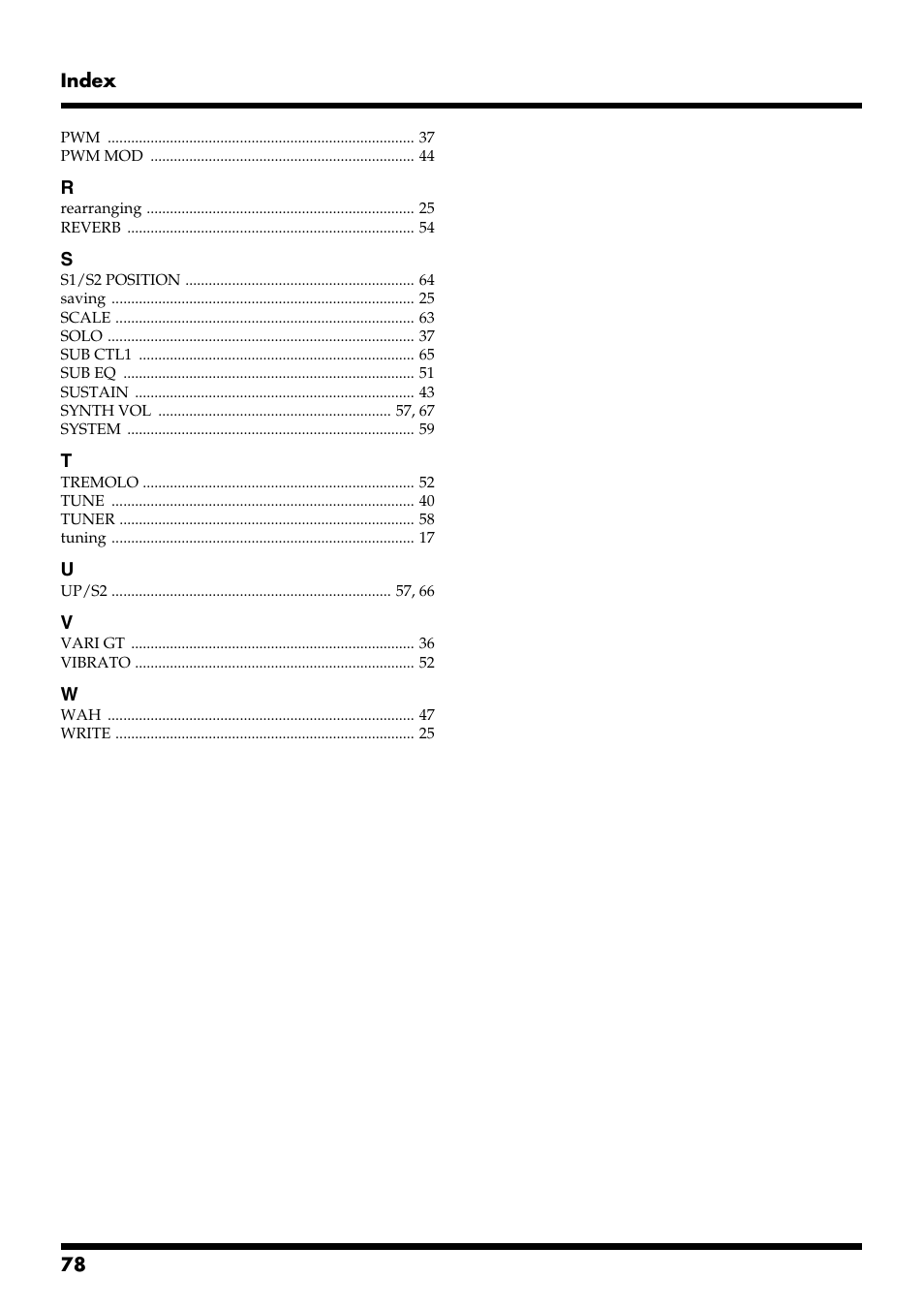 Roland VG-88 User Manual | Page 78 / 84