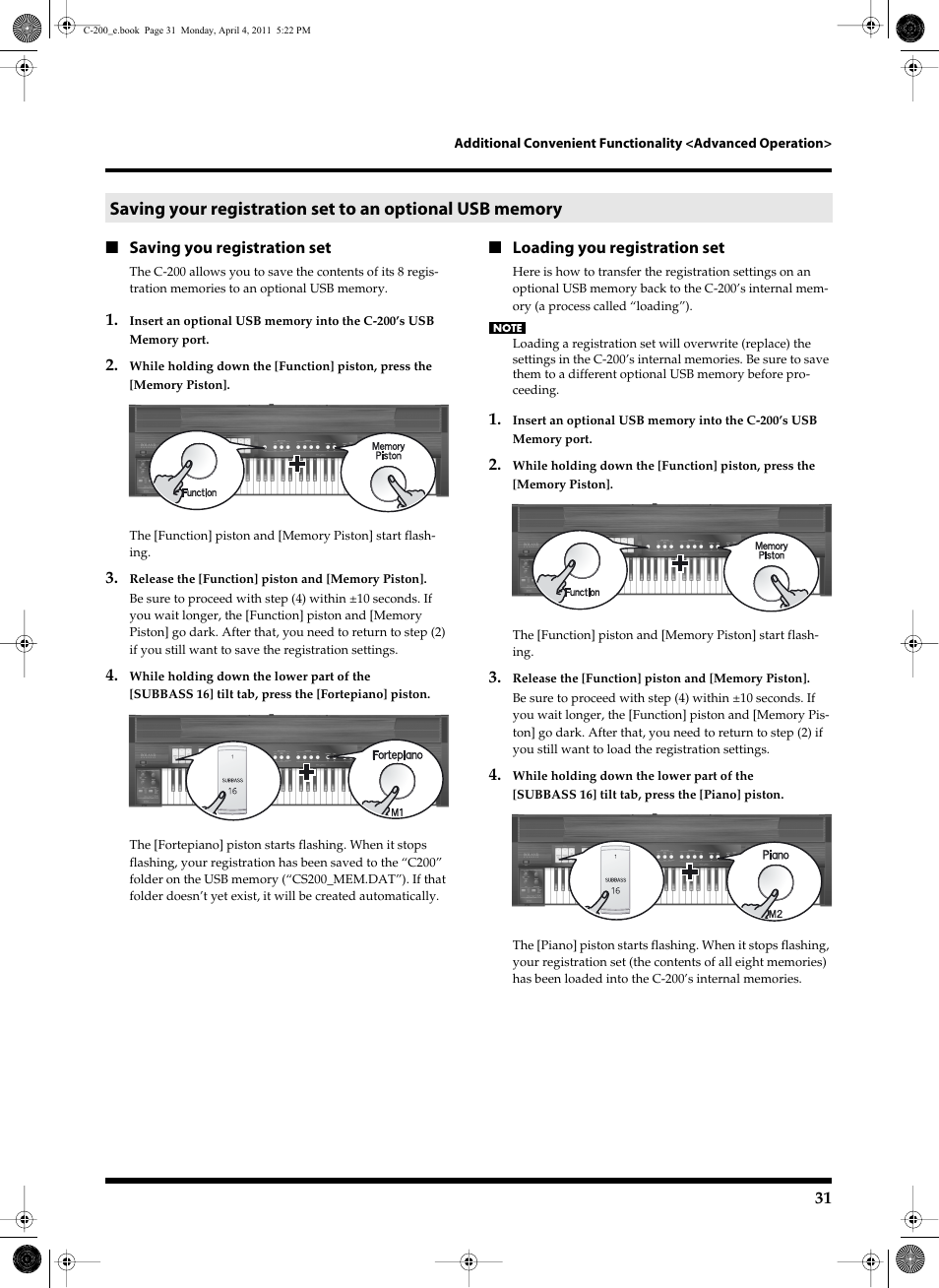 Roland Classic Organ C-200 User Manual | Page 31 / 52