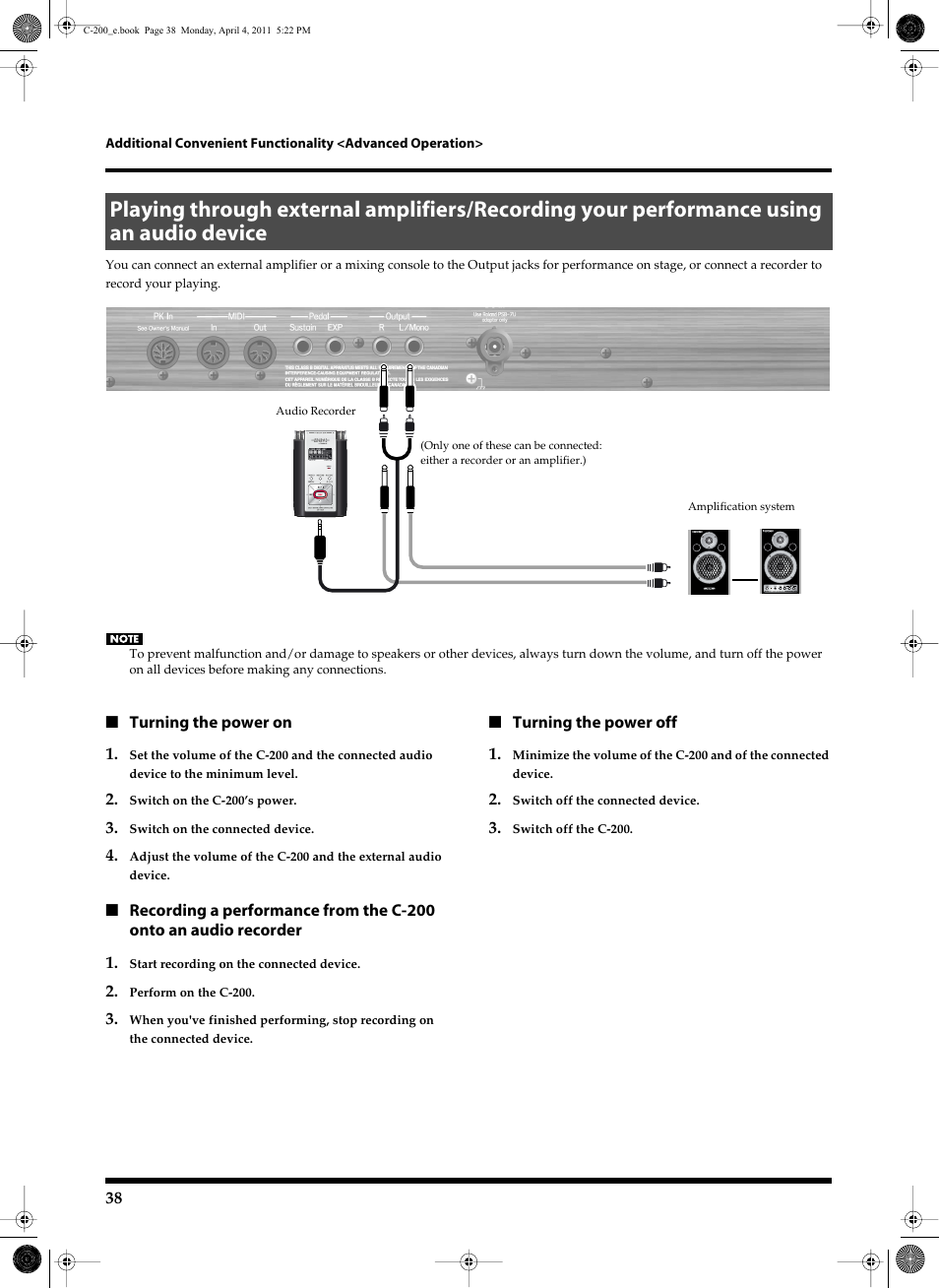 Roland Classic Organ C-200 User Manual | Page 38 / 52