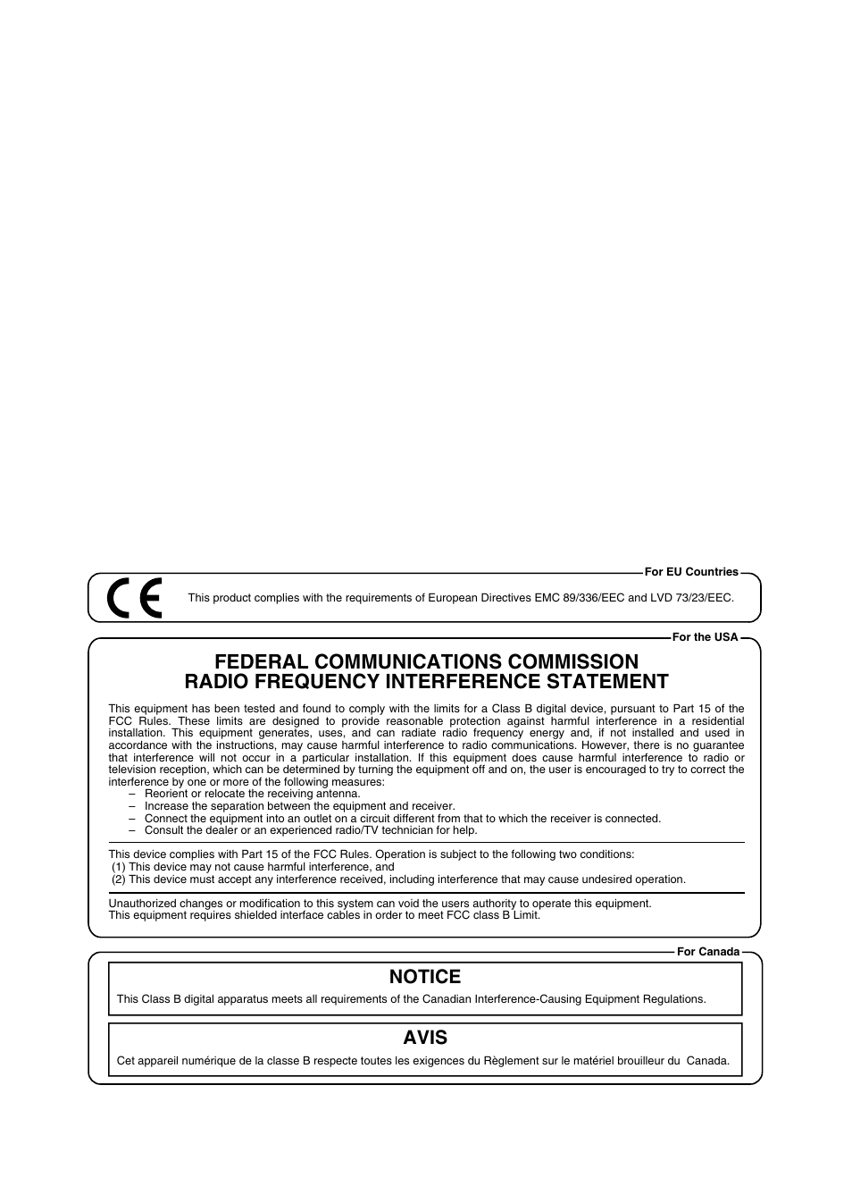 Notice avis | Roland SA-300 User Manual | Page 23 / 24
