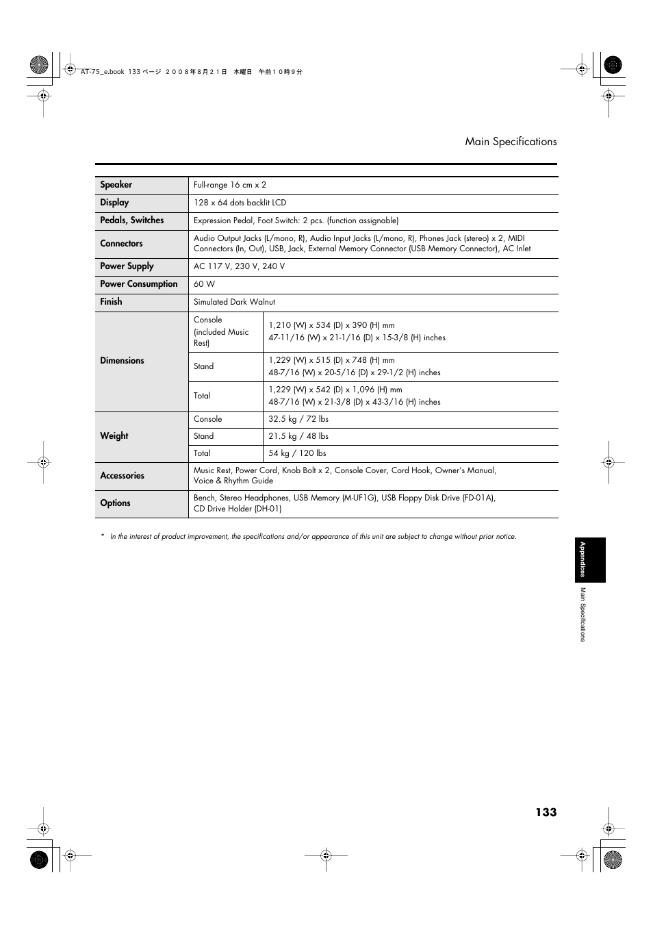 Roland ATELIER 5100001499 User Manual | Page 135 / 144