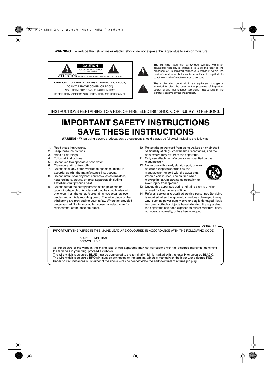 Roland HP107 User Manual | Page 2 / 64