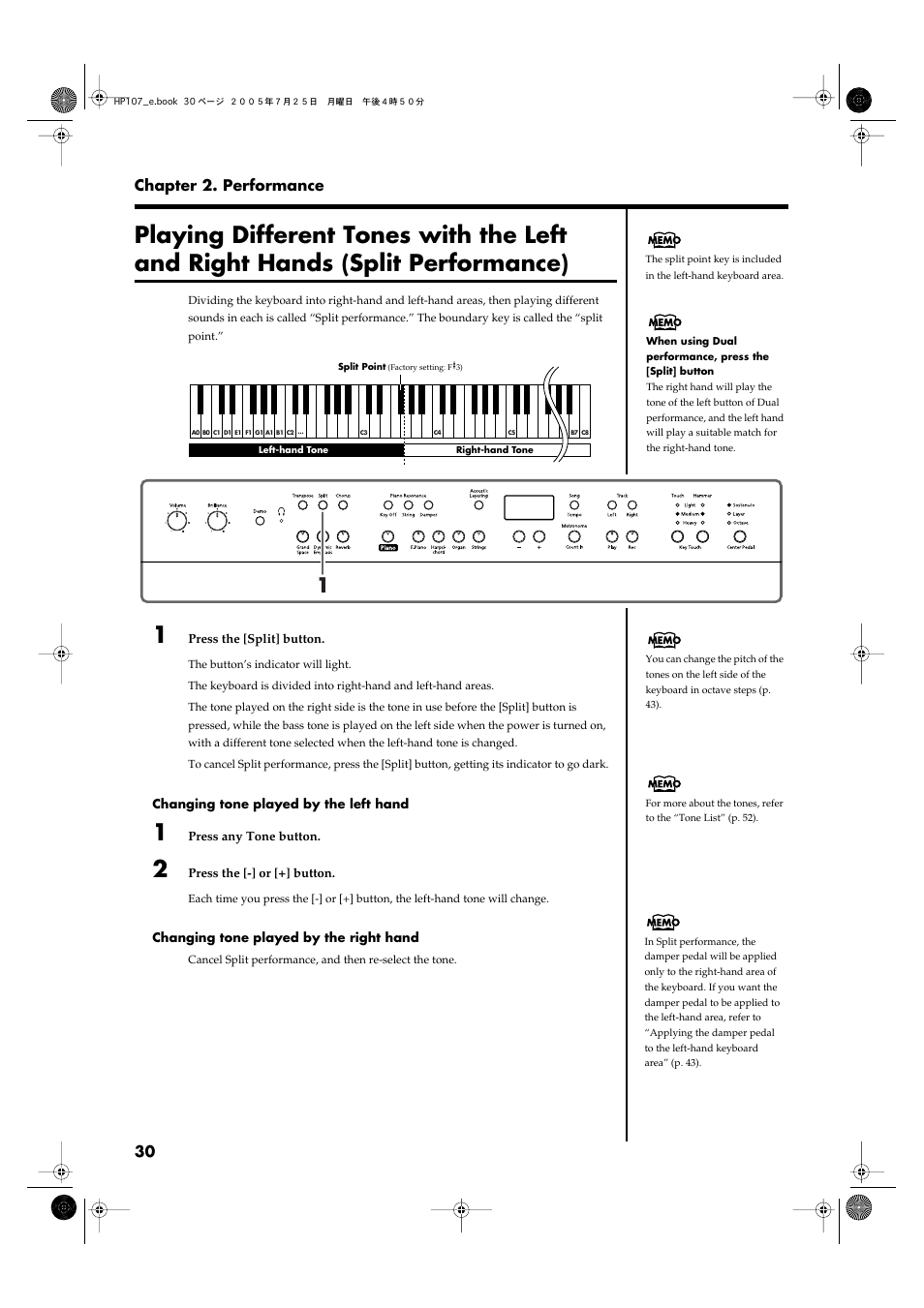 Roland HP107 User Manual | Page 30 / 64