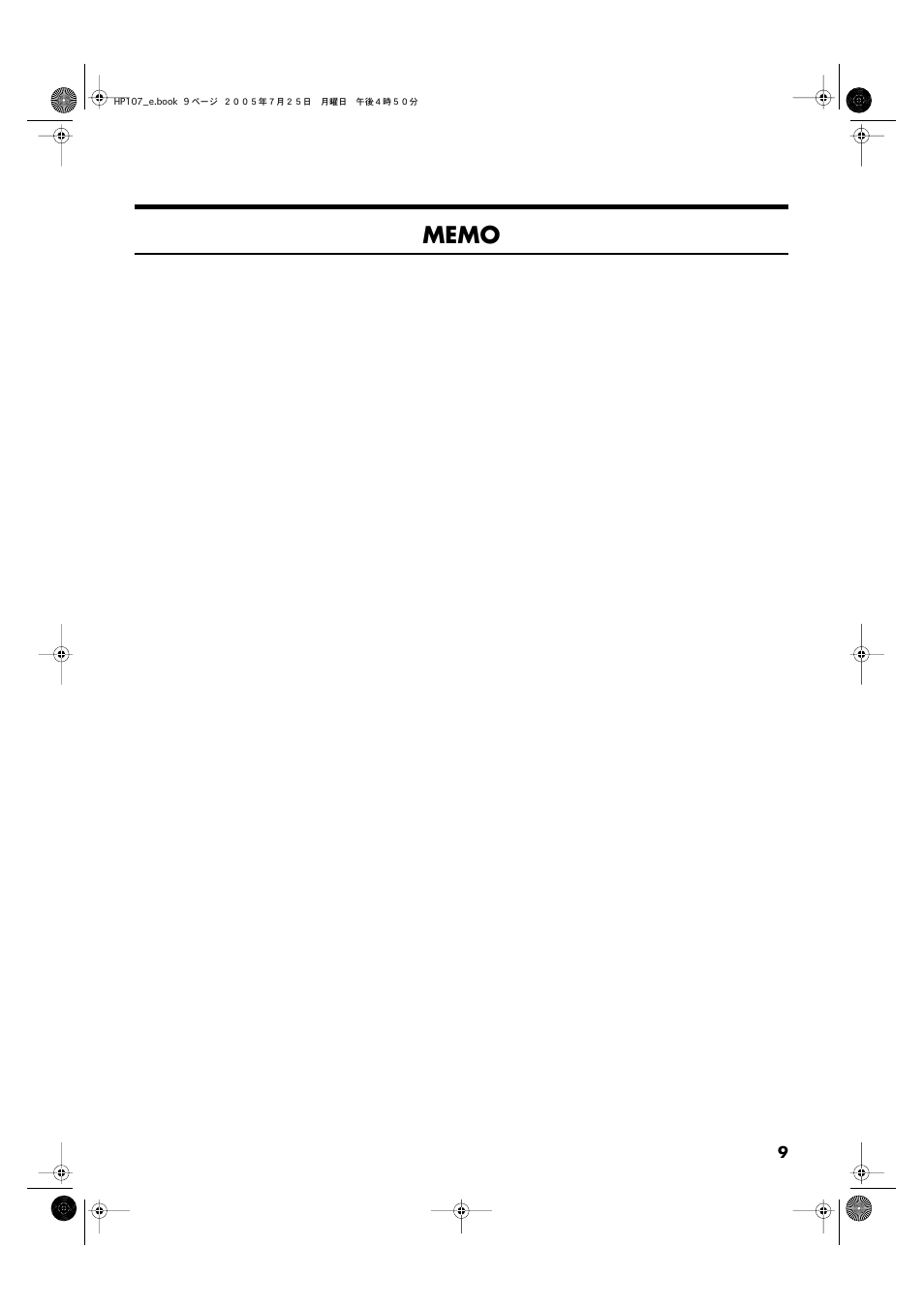 Roland HP107 User Manual | Page 9 / 64