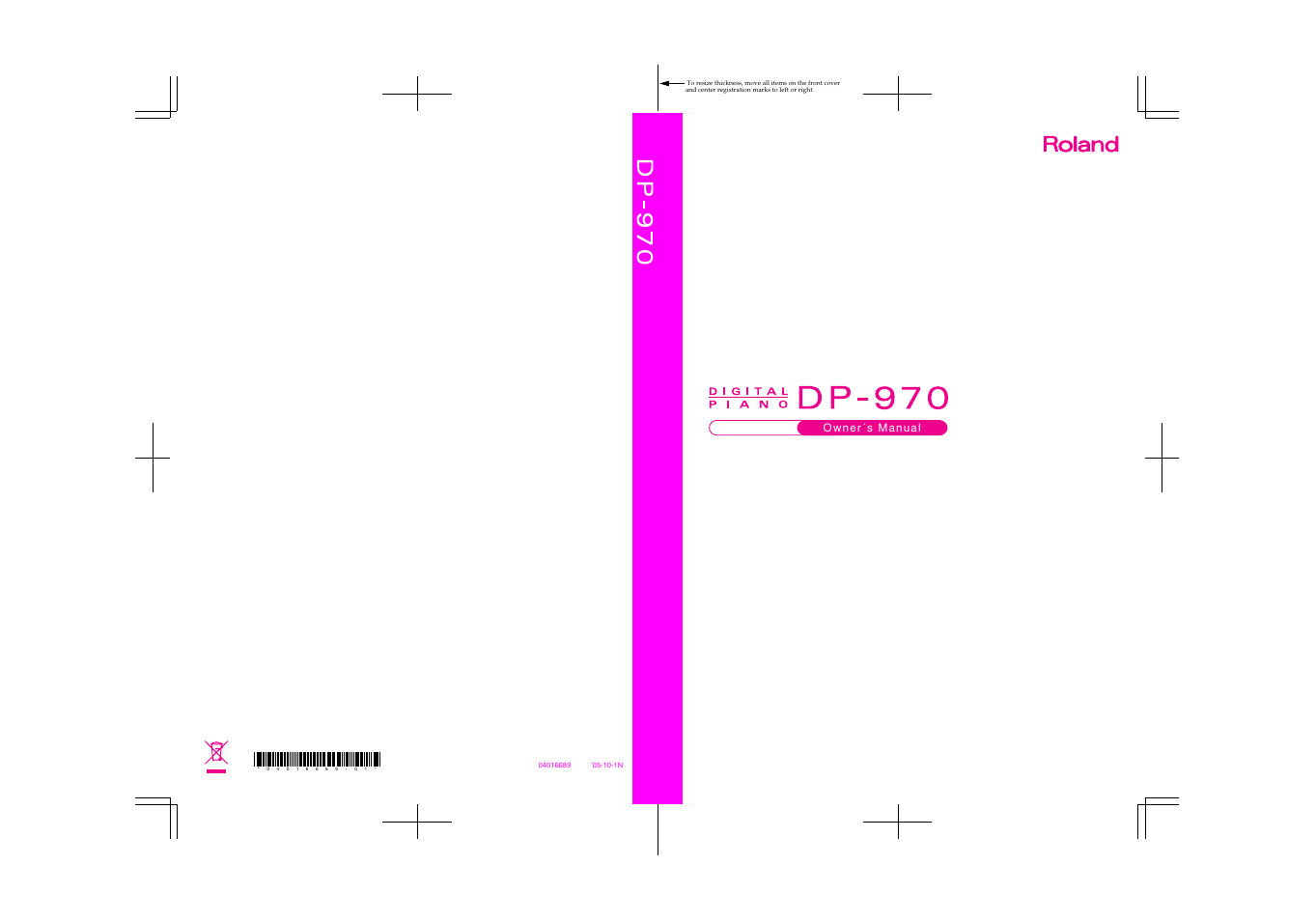 Roland DP-970 User Manual | 60 pages