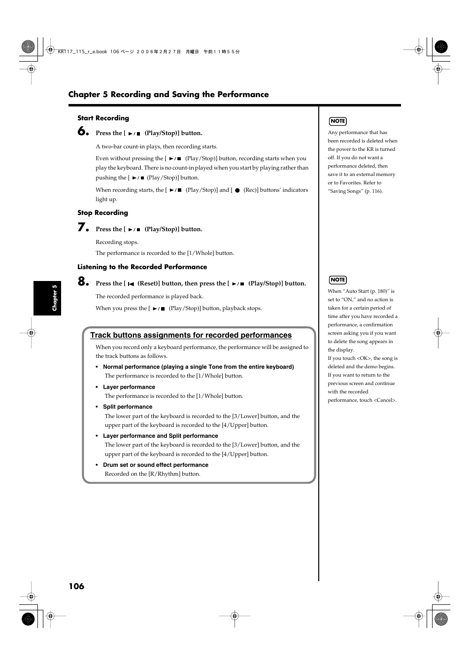 Roland KR-115 User Manual | Page 106 / 228