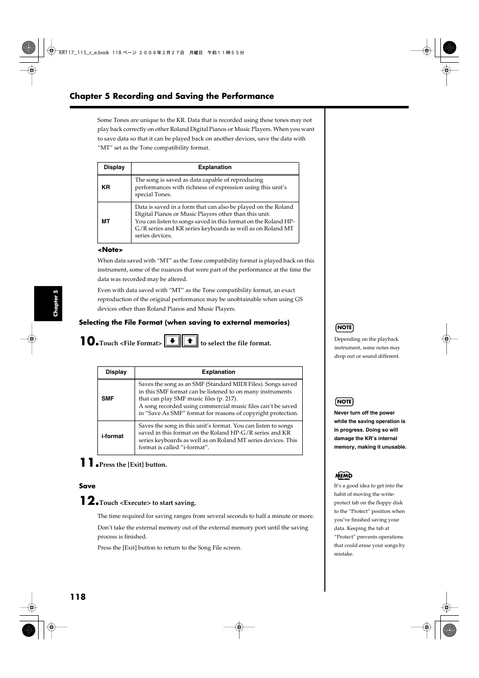 Roland KR-115 User Manual | Page 118 / 228