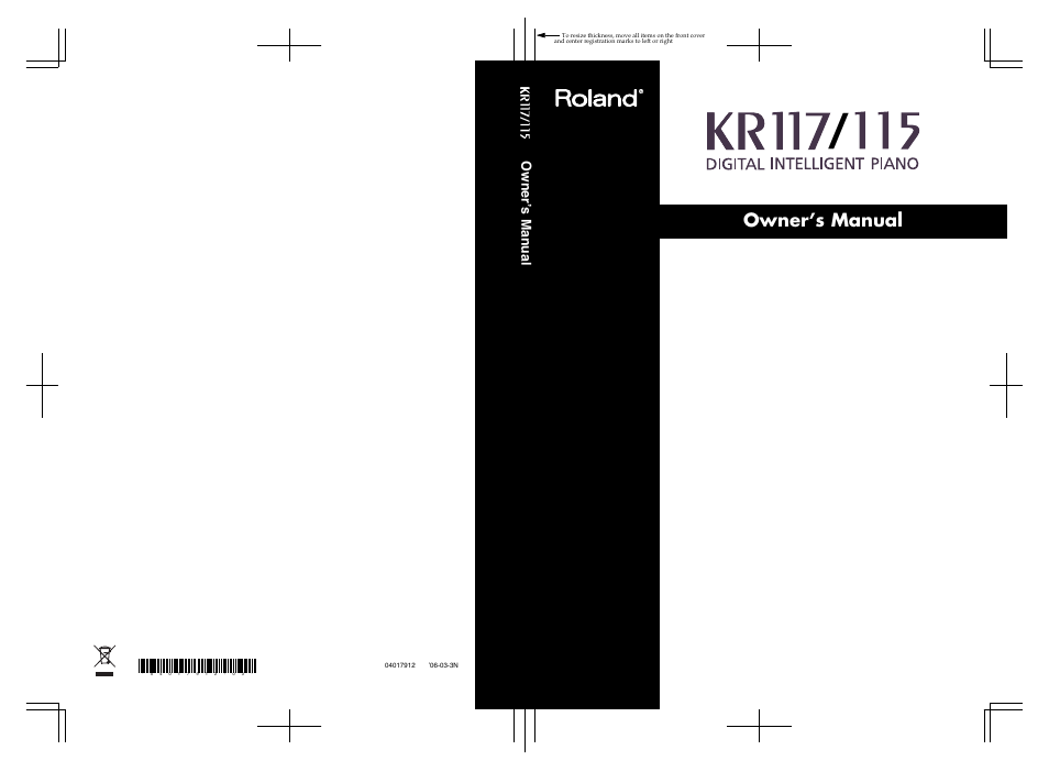 Owner’s manual | Roland KR-115 User Manual | Page 228 / 228
