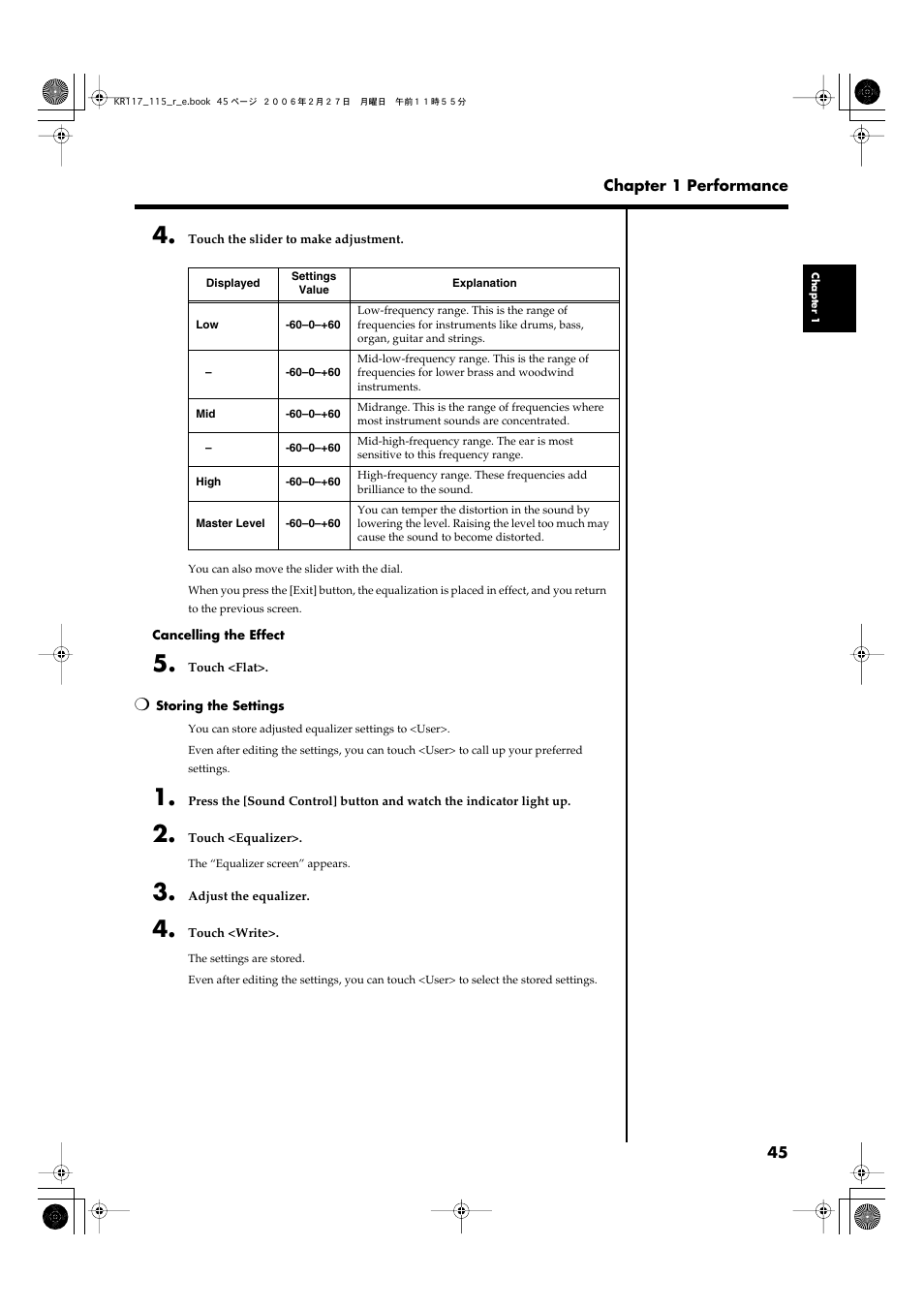 Roland KR-115 User Manual | Page 45 / 228