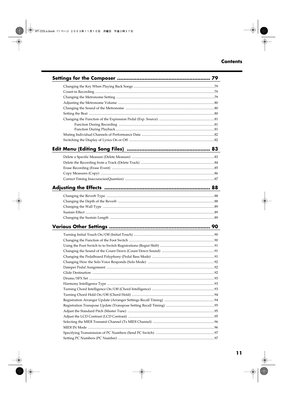 Roland AT20s User Manual | Page 11 / 124
