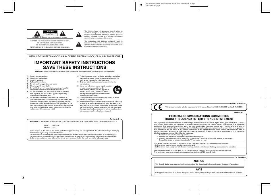 Notice avis | Roland AT20s User Manual | Page 2 / 124
