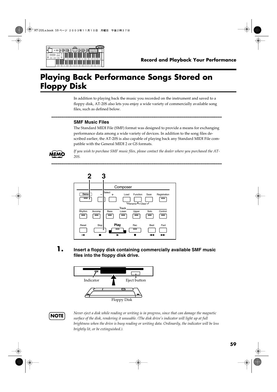 P. 59, p. 62, p. 65) | Roland AT20s User Manual | Page 59 / 124