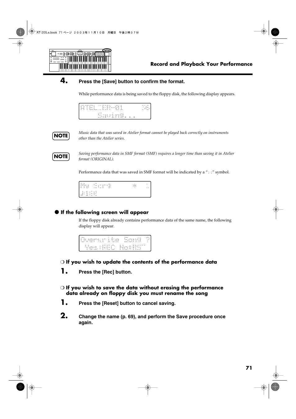 Roland AT20s User Manual | Page 71 / 124