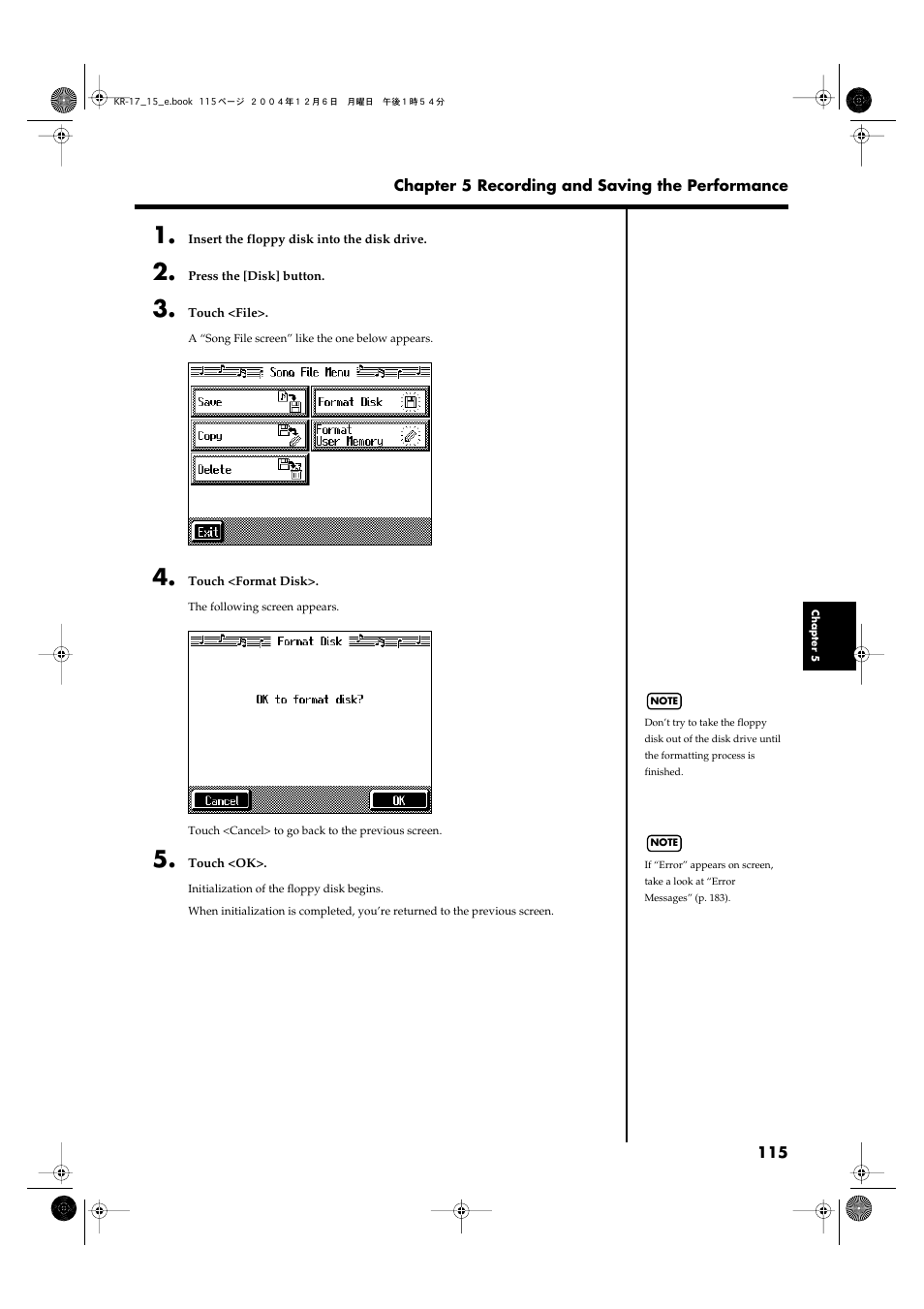 Roland KR-17 User Manual | Page 115 / 212