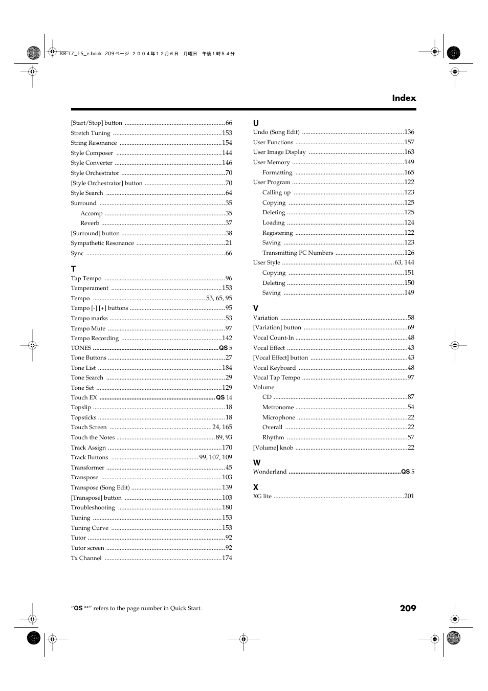 Roland KR-17 User Manual | Page 209 / 212