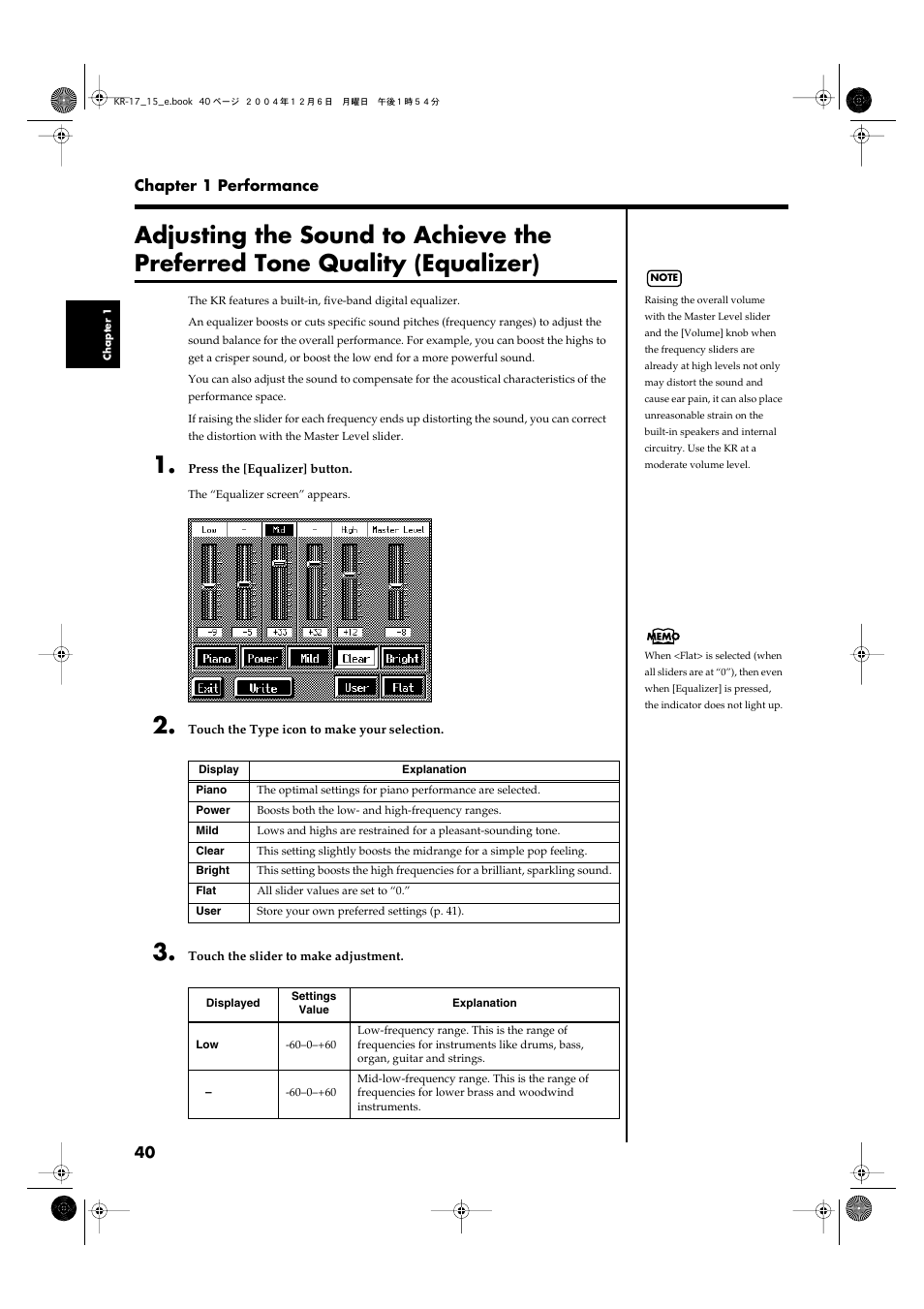 Roland KR-17 User Manual | Page 40 / 212