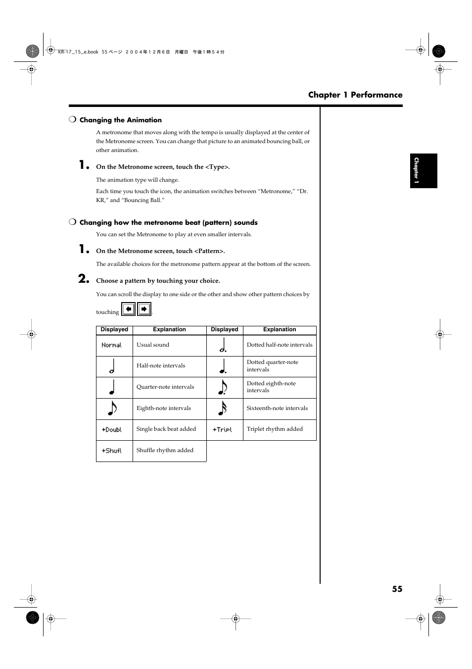 Roland KR-17 User Manual | Page 55 / 212