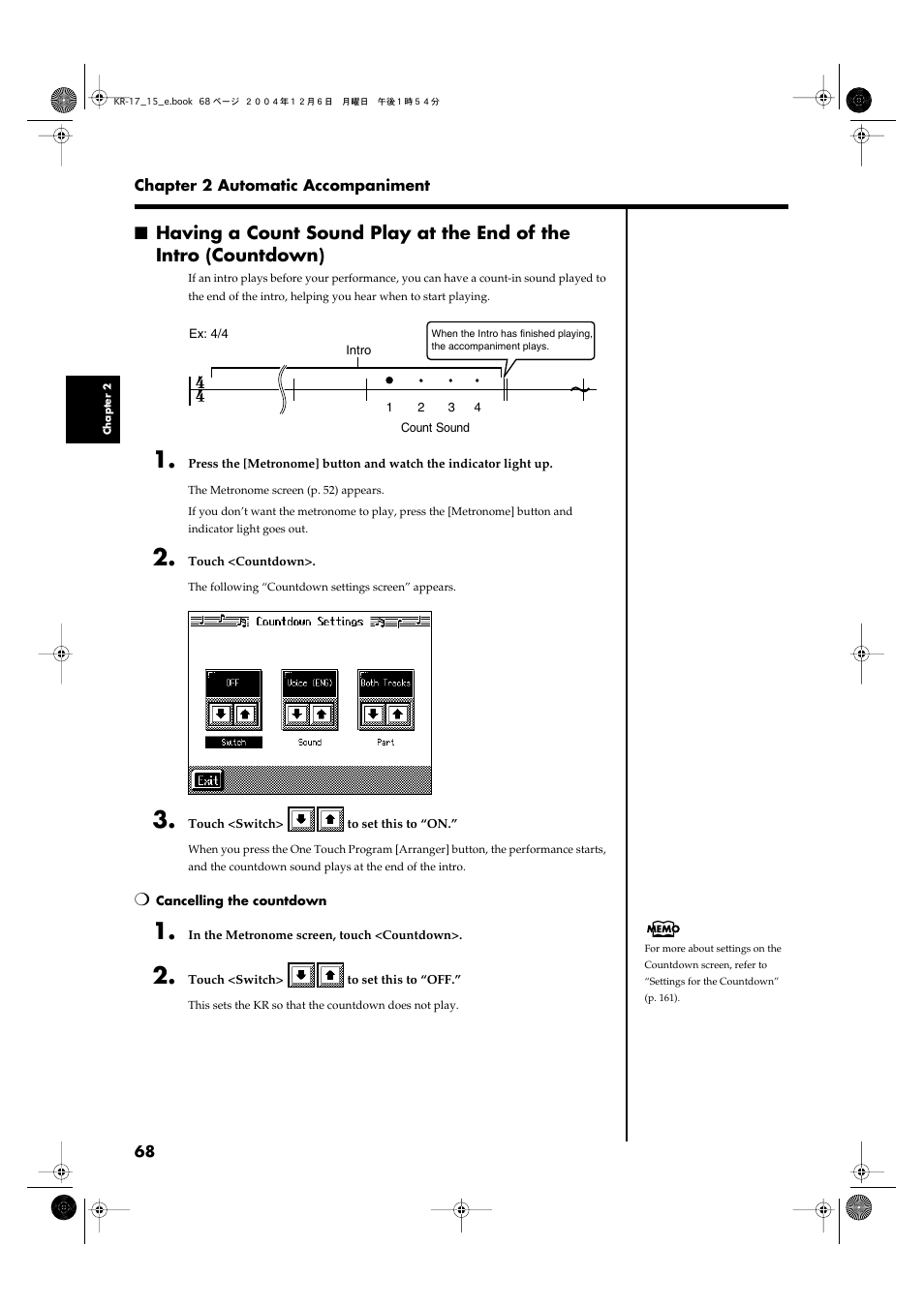 Roland KR-17 User Manual | Page 68 / 212