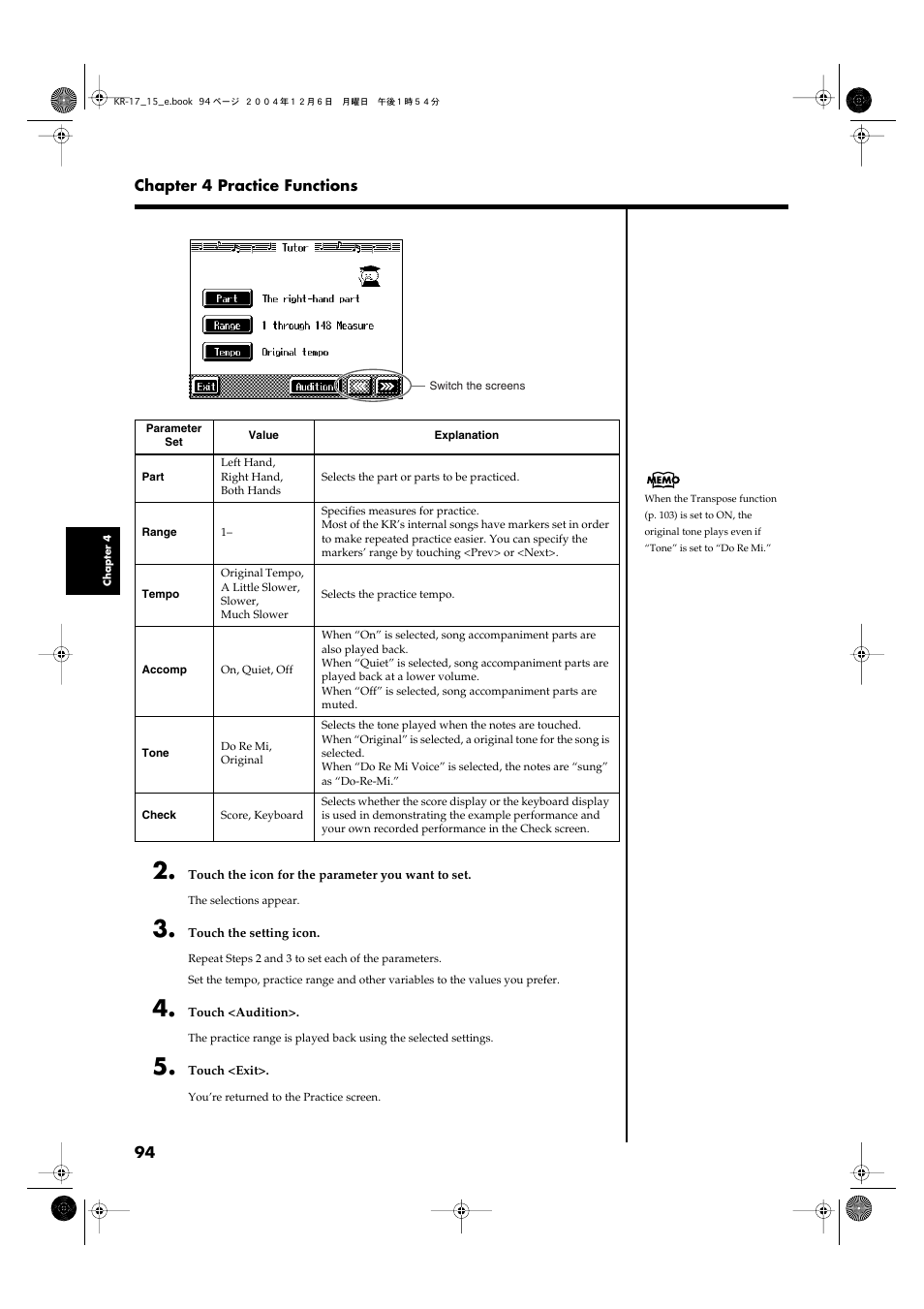 Roland KR-17 User Manual | Page 94 / 212