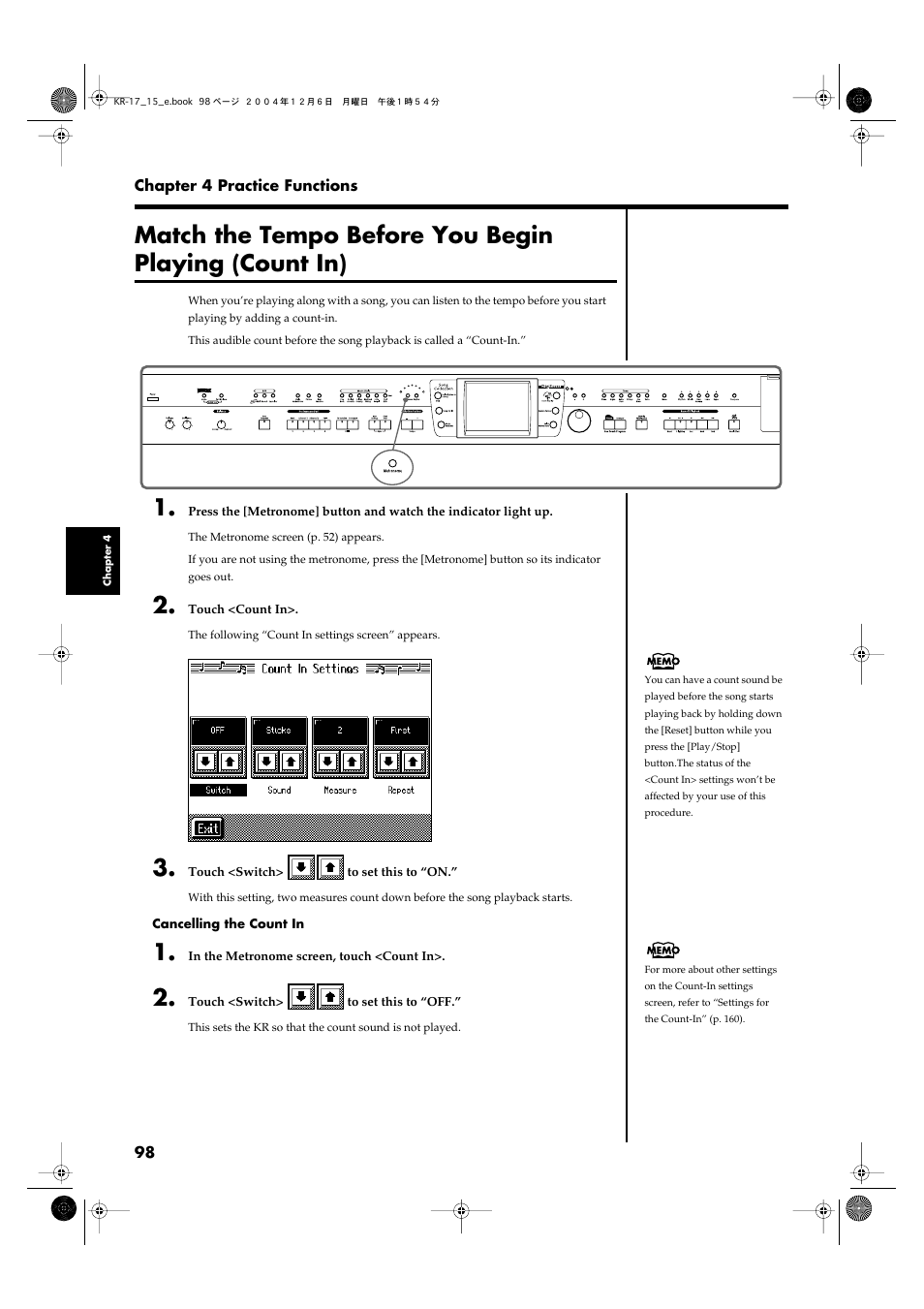 Roland KR-17 User Manual | Page 98 / 212