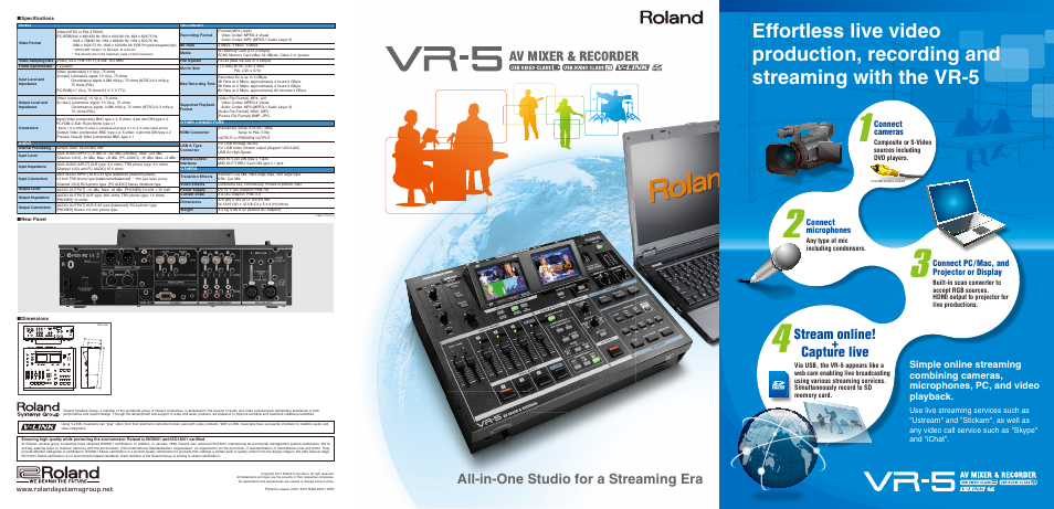 Roland VR-5 User Manual | 2 pages