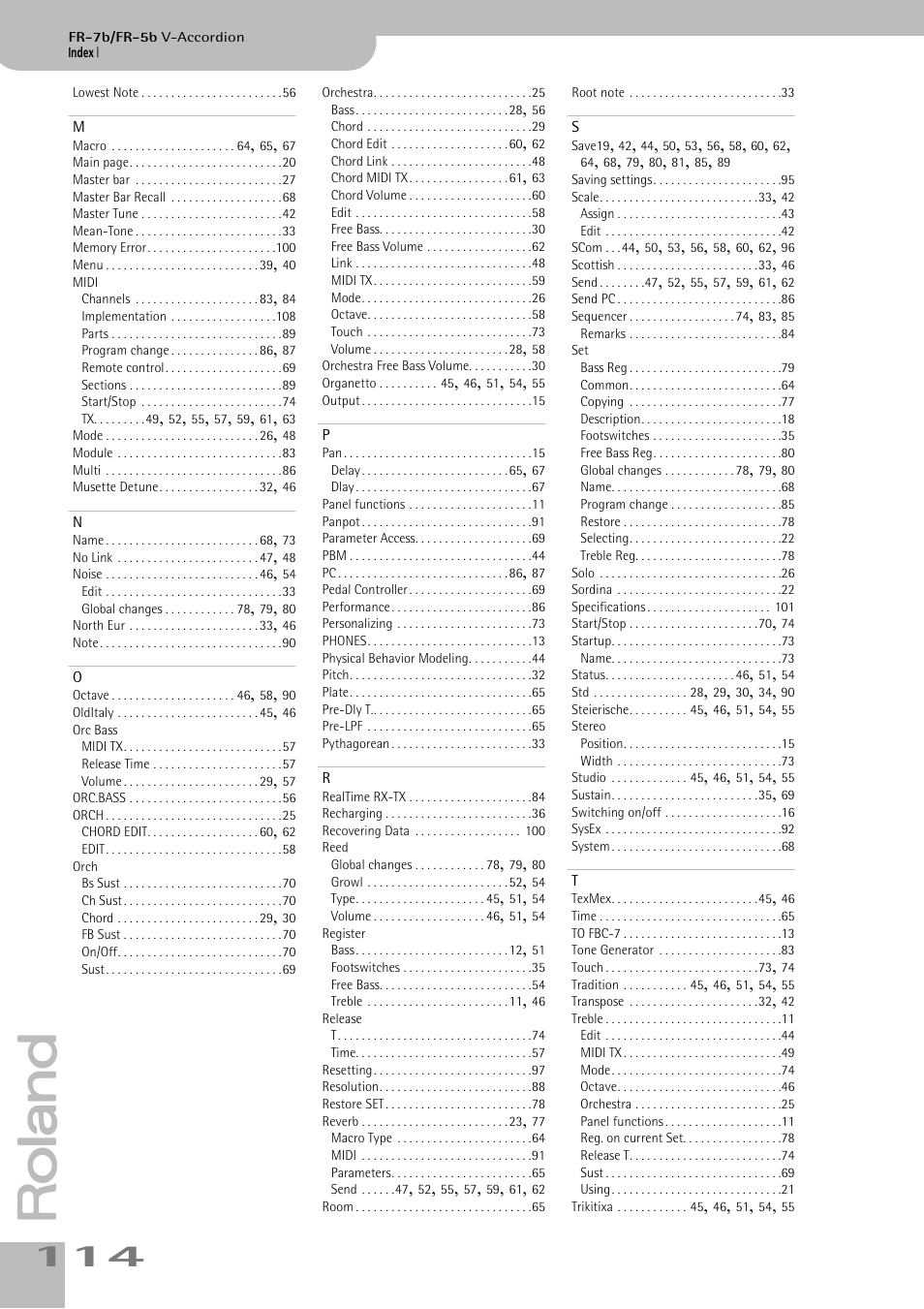 Roland V-ACCORDION FR-7 User Manual | Page 114 / 118