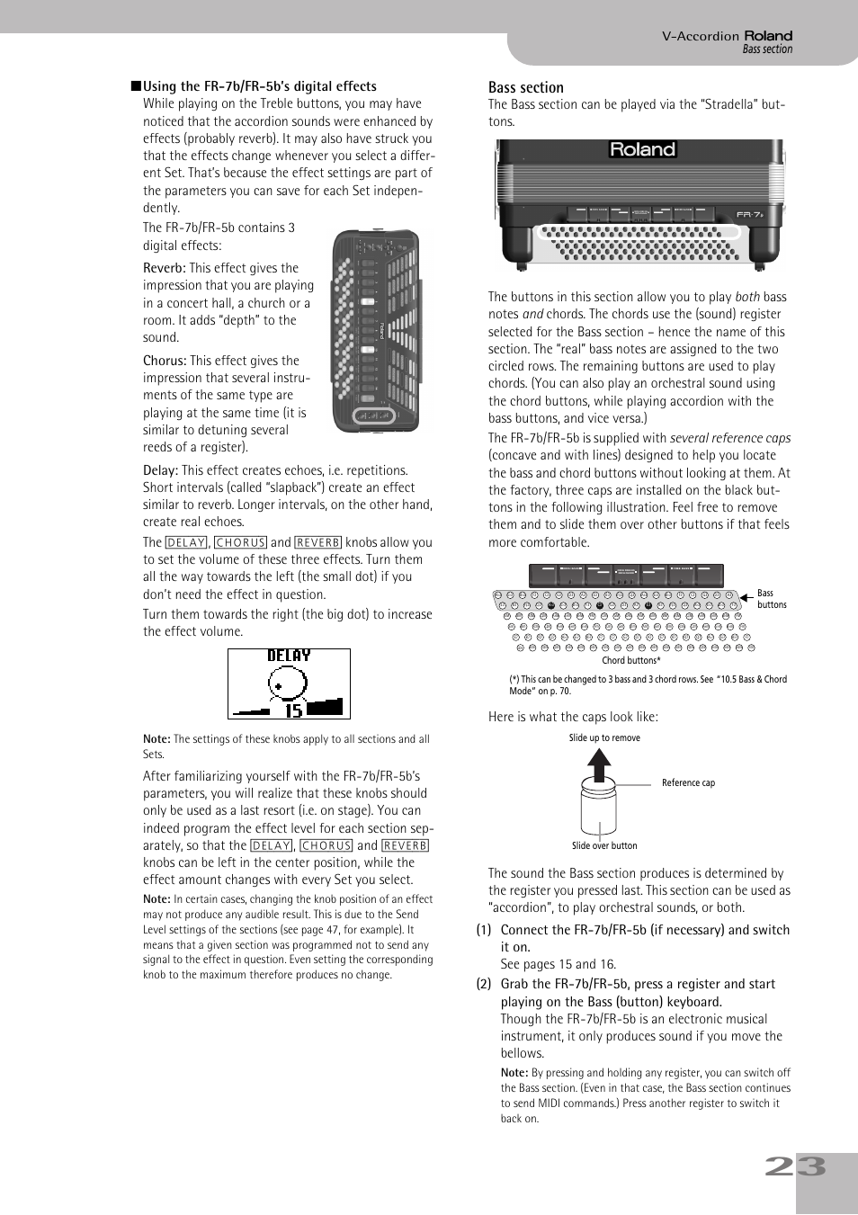 Bass section | Roland V-ACCORDION FR-7 User Manual | Page 23 / 118