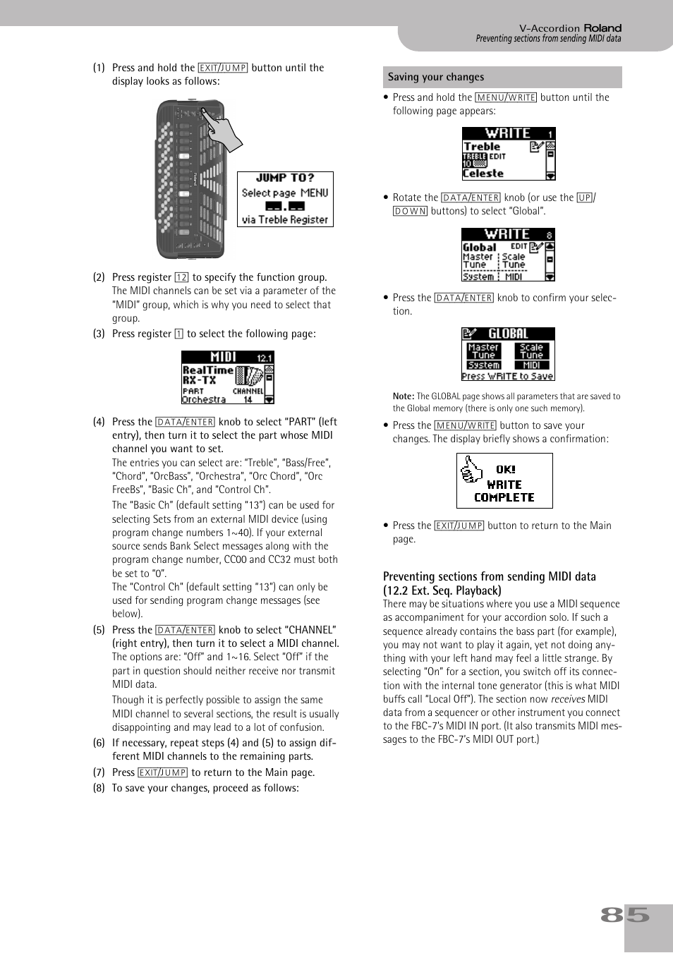 Preventing sections from sending midi data, P. 85 | Roland V-ACCORDION FR-7 User Manual | Page 85 / 118