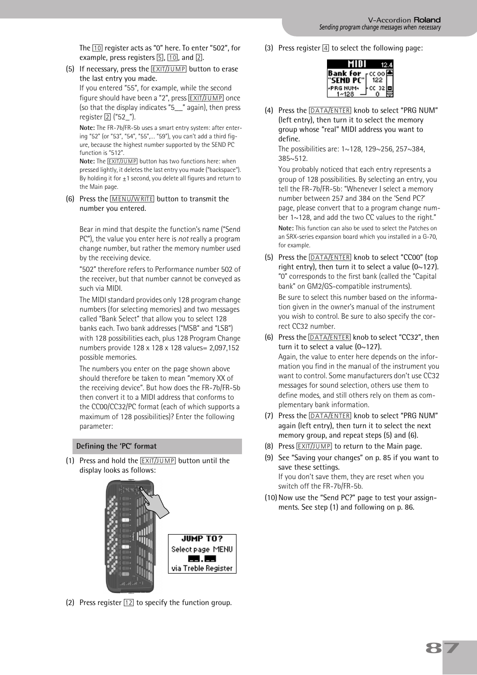Roland V-ACCORDION FR-7 User Manual | Page 87 / 118