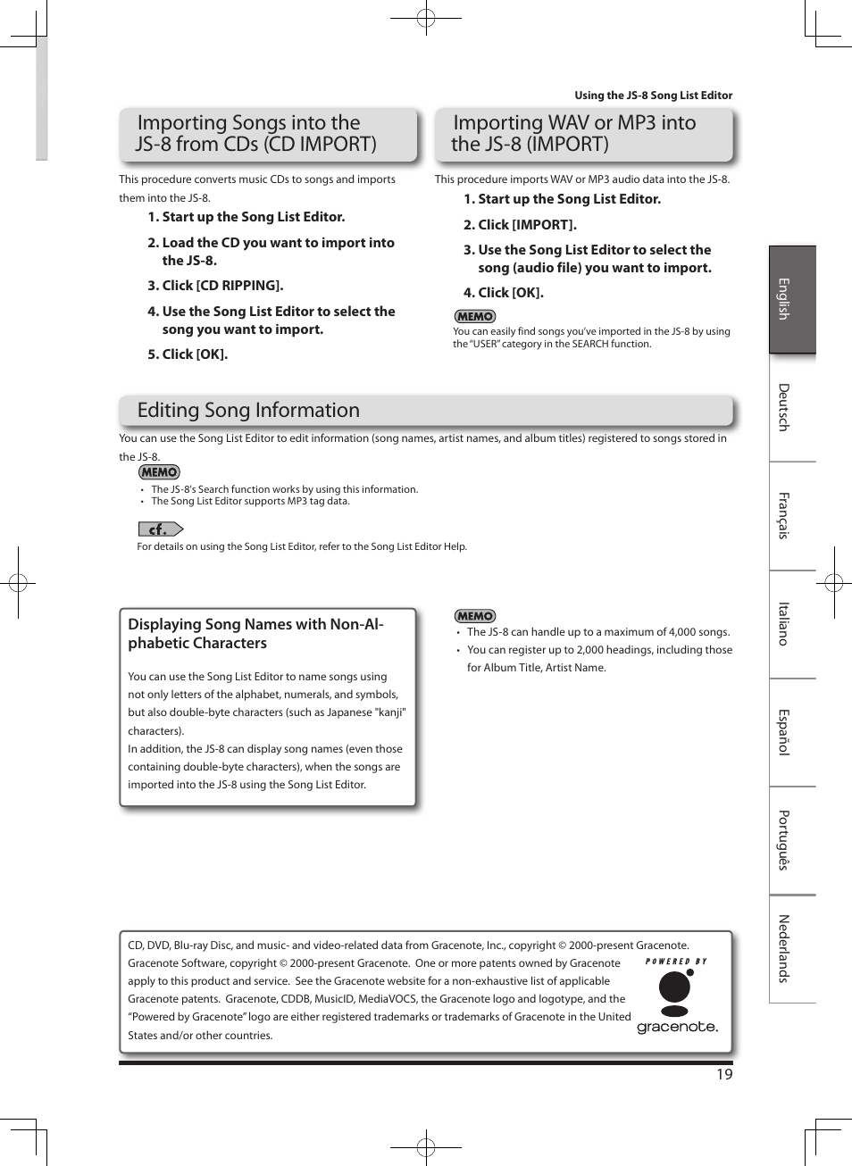 Roland eBand JS-8 User Manual | Page 21 / 47